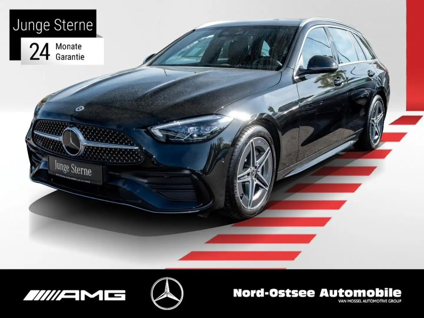 Mercedes-Benz C 220 T d AMG KAMERA DISTRO KEYLESS LED SHZ AHK Schwarz - 1