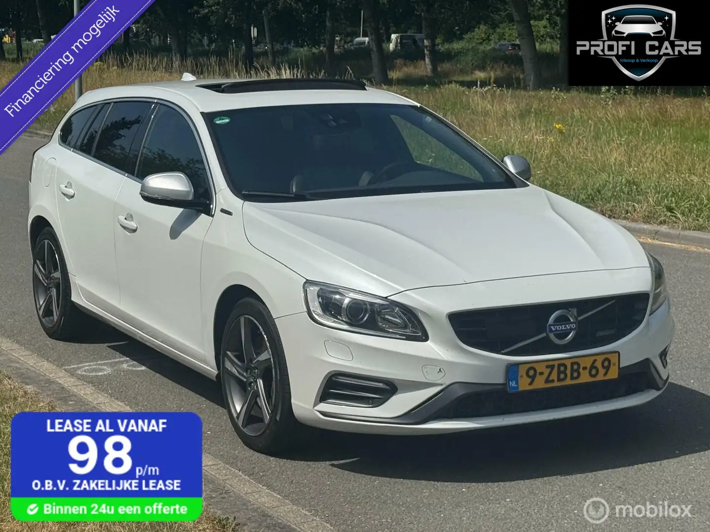 Volvo V60 2.4 D5 R-Design Camera Opendak Leer White - 1