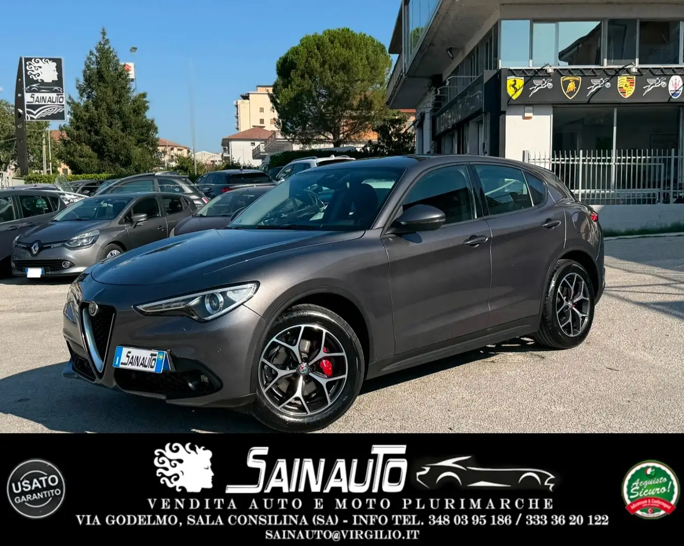 Alfa Romeo Stelvio Stelvio 2020 2.2 t Ti Q4 190cv GARANZIA 24 MESI Gris - 1
