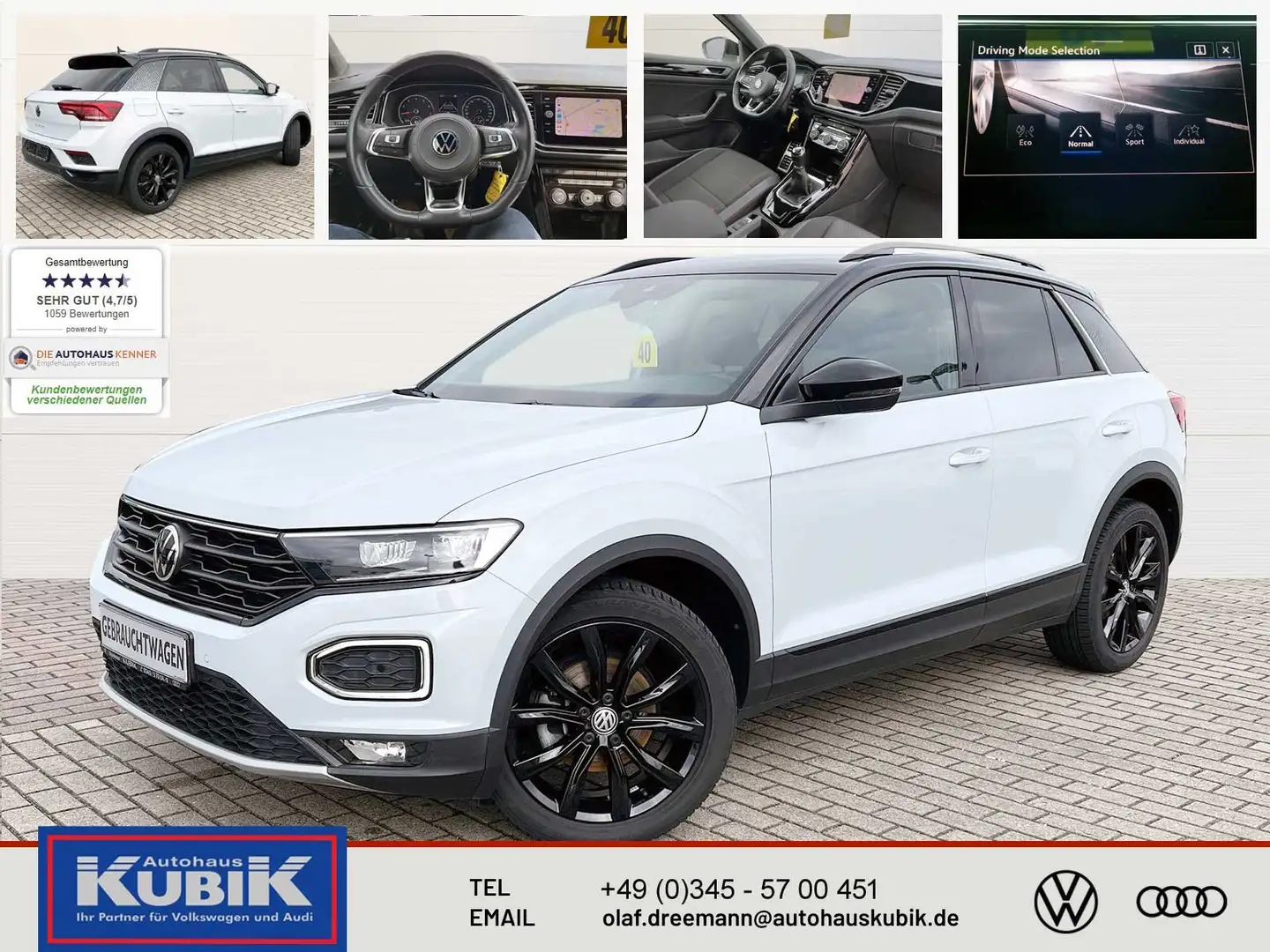 Volkswagen T-Roc T-Roc 1.5 TSI Sport 6 Gang LED DAB elektr. Heckkla Blanc - 1