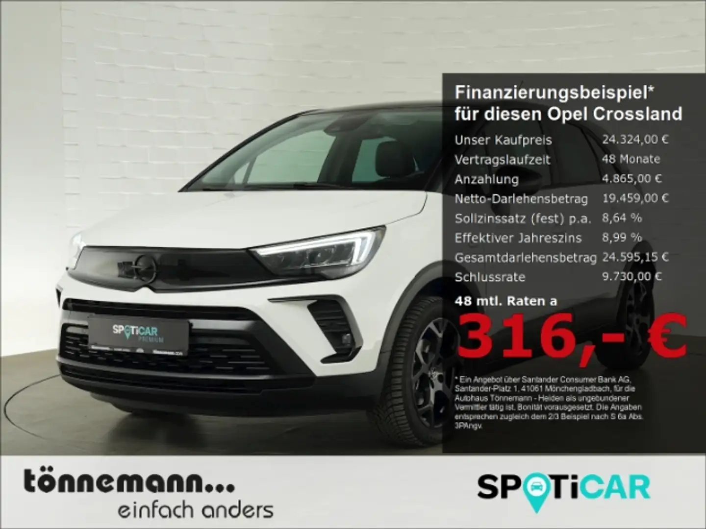Opel Crossland ELEGANCE PAKET AT+LED+NAVI+RÜCKFAHRKAMERA+SITZ-/LE Weiß - 1