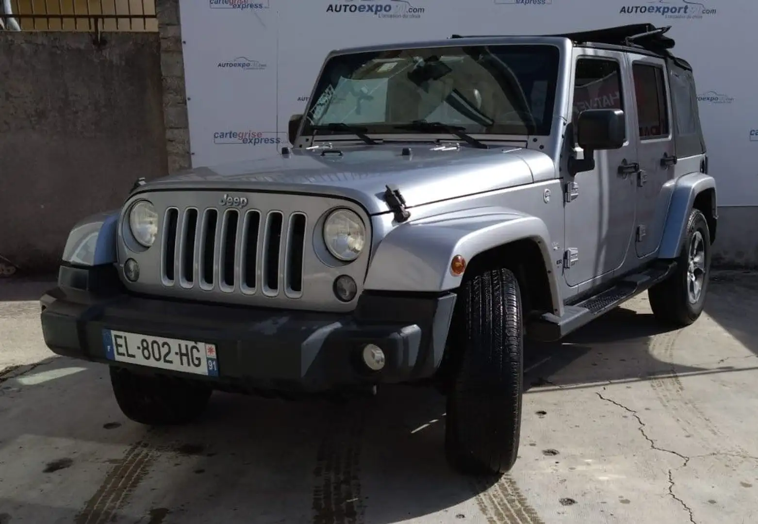 Jeep Wrangler 2.8 CRD 200CH UNLIMITED SAHARA BVA Gris - 2