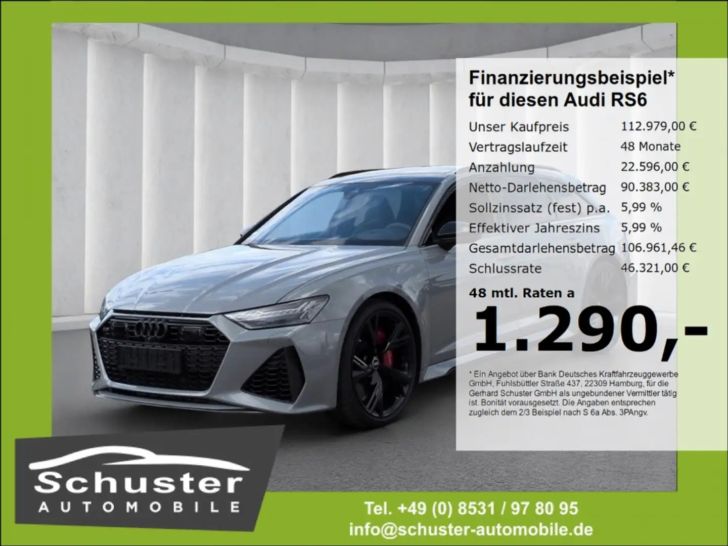 Audi RS6 Avant*RS-Dyn.Pak+ Keramik-Br Carbon 305km/h Grau - 1