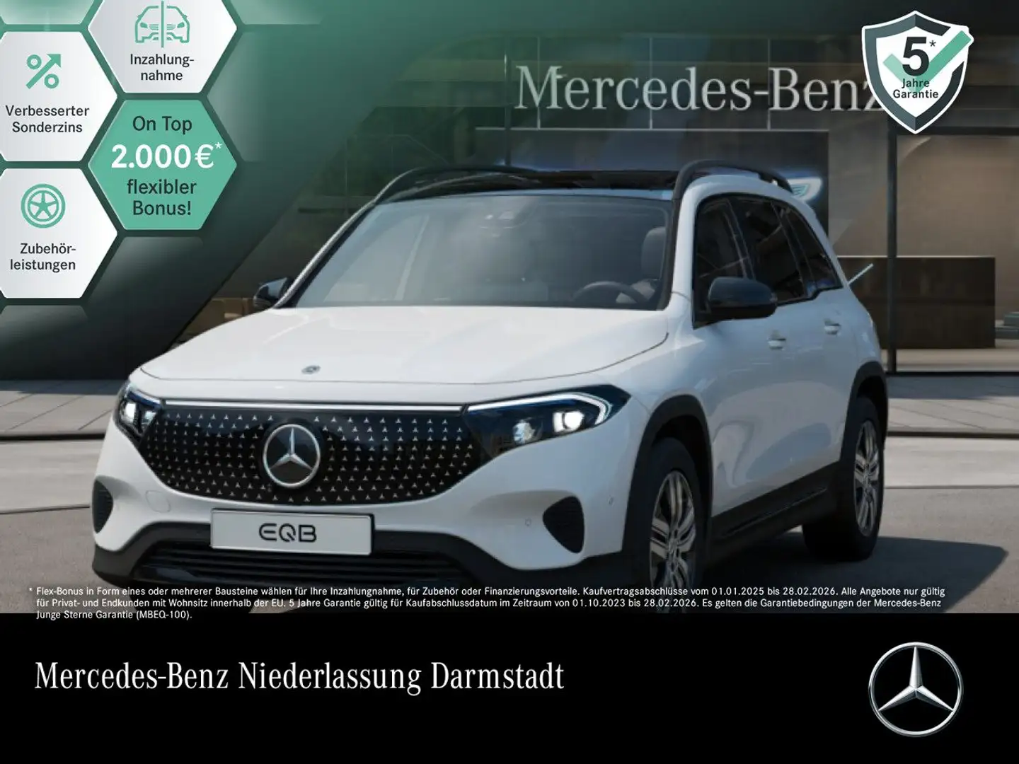 Mercedes-Benz EQB 300 4M ELECTRICART+NIGHT+PLUS-PAKET+PANO+360 Weiß - 1