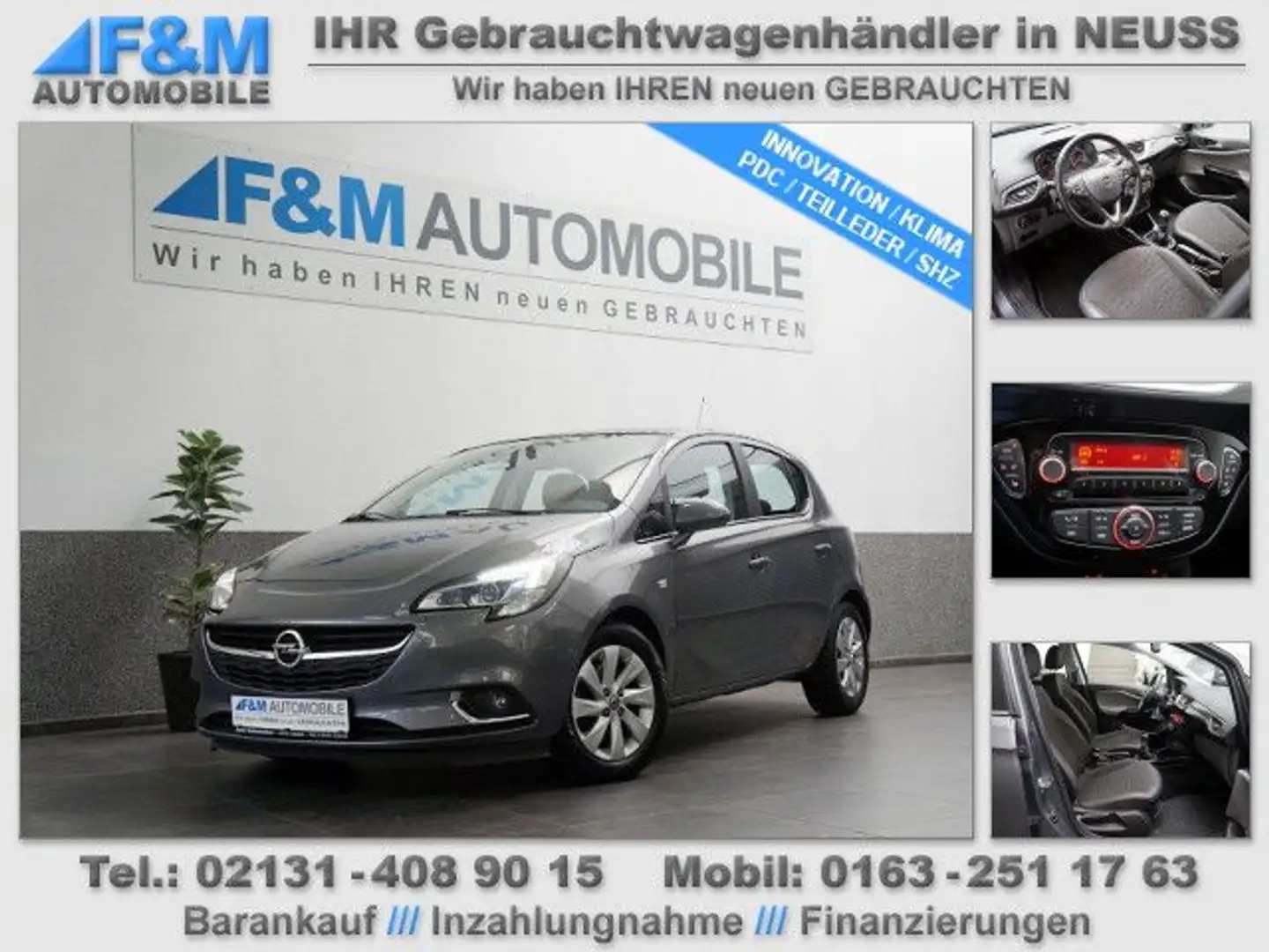 Opel Corsa 1.3 CDTI  INNOVATION Leder Klima Xeno PDC Grau - 1