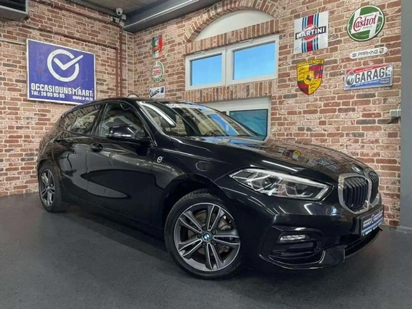 BMW 118 118i 140cv Auto SPORT-LINE aCarPlay/ALU17/Navi Noir - 1