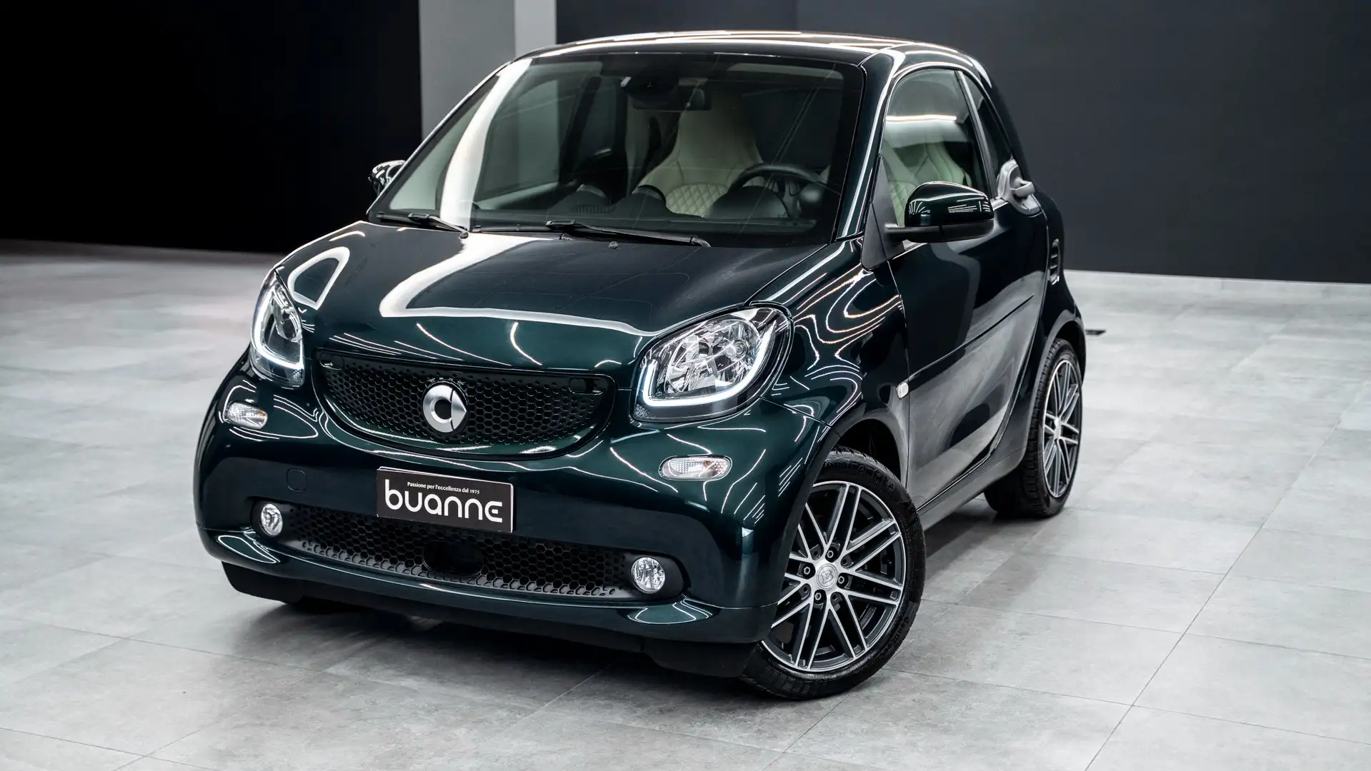smart forTwo 0.9 TURBO 90CV BRITISH GREEN PELLE LED NAVI FULLOP Verde - 1