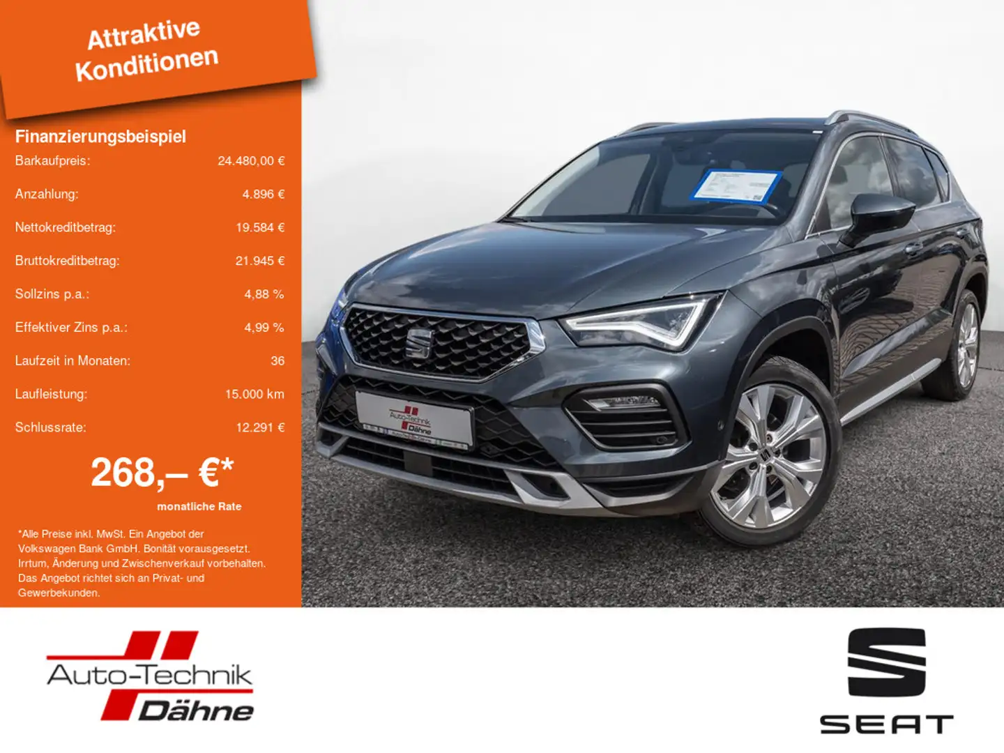 SEAT Ateca 1.5 TSI Xperience SHZ KAMERA NAVI LED Gris - 1
