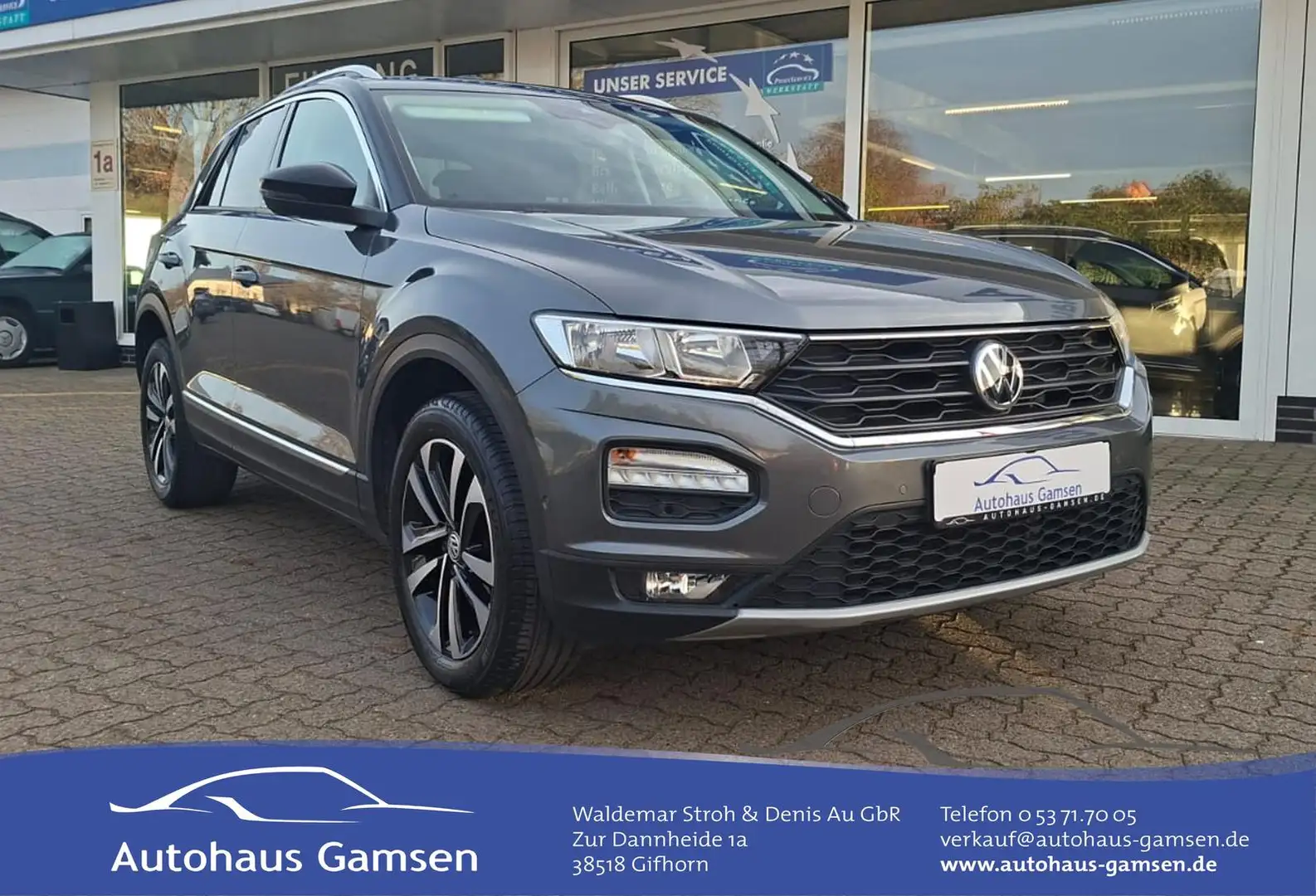 Volkswagen T-Roc 1.5 TSI IQ.Drive Navi/PDC/Winter Gris - 1
