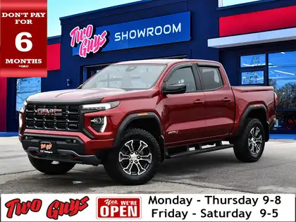 Red 2023 GMC Canyon AT4 Crew Cab 4WD Pickup Truck Four-Wheel Drive 8-Speed Automatic