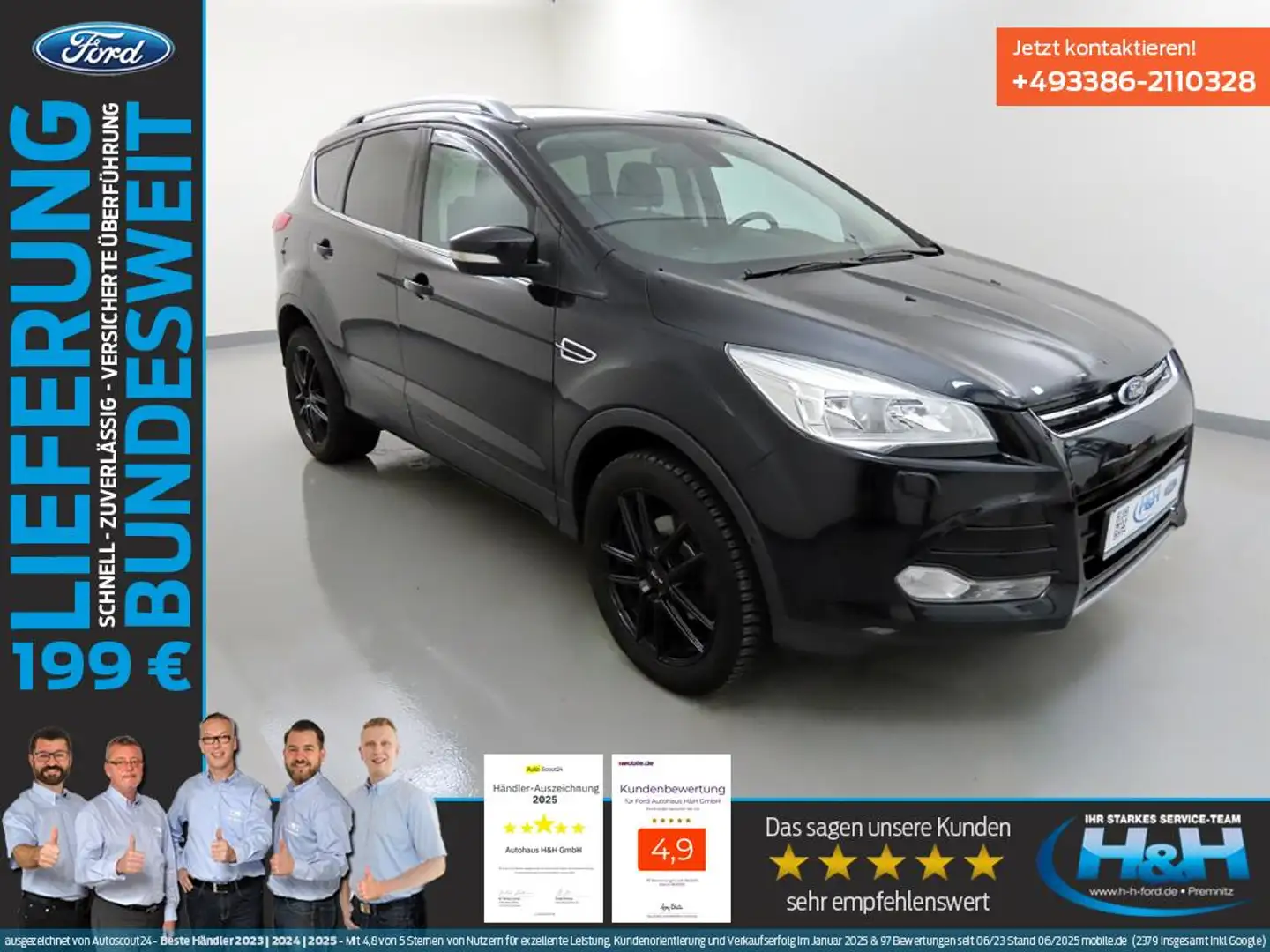 Ford Kuga 1.5 Ecob Titanium Tempomat+AHK+PPS Noir - 1