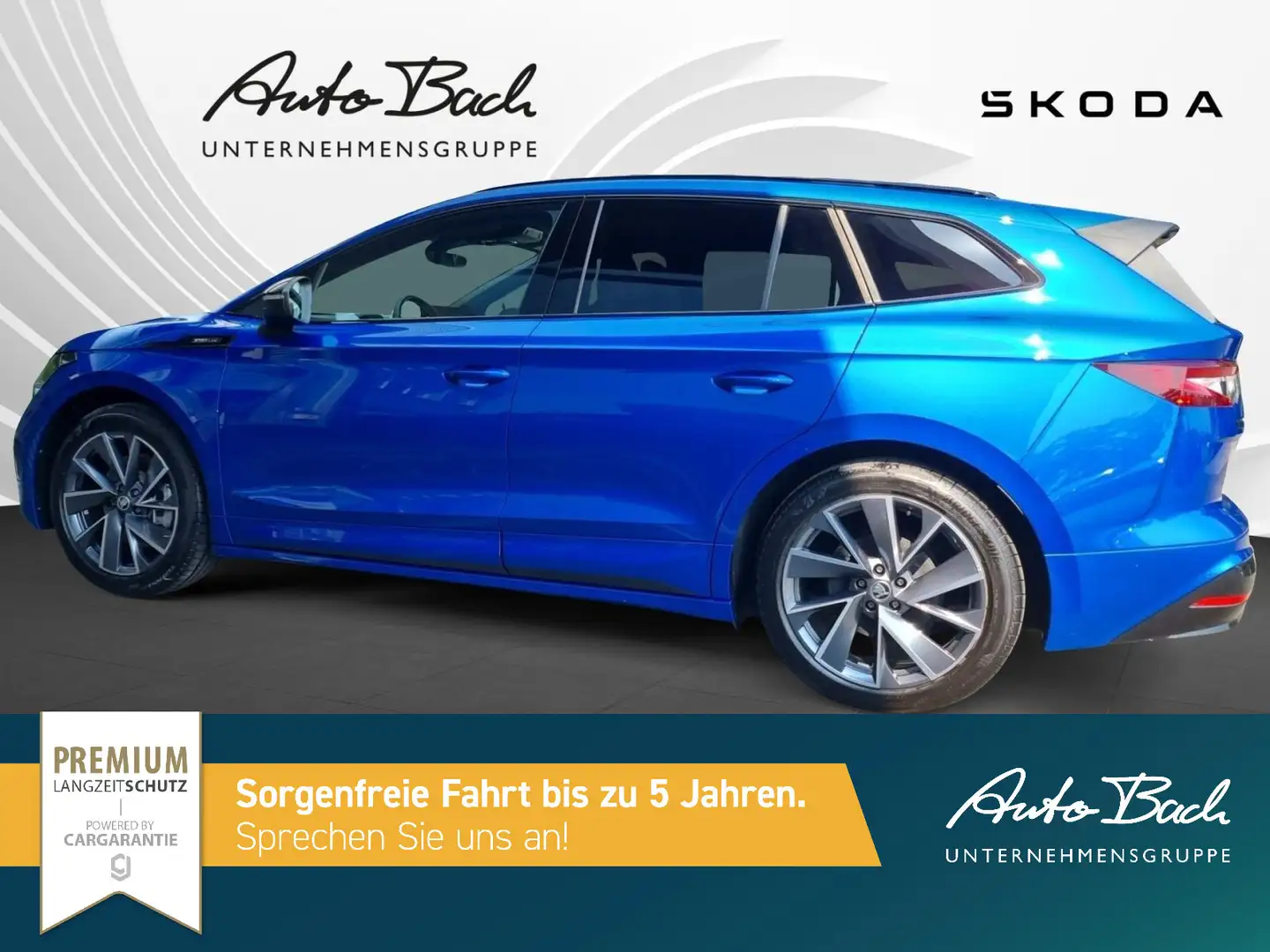Skoda Enyaq 80 Sportline, AHK, LED, RFK, NAVI Blauw - 2