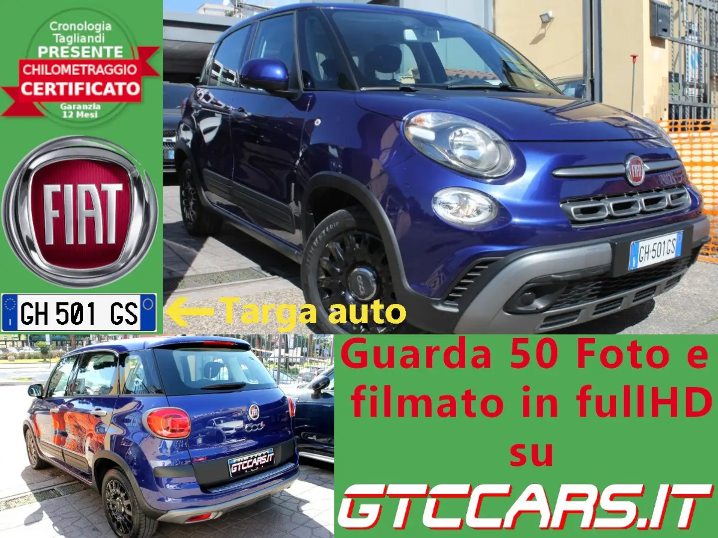 Fiat 500L 1.4 95Cv Connect Apple e Android UNIPRO IVA DEDUC. Blauw - 1