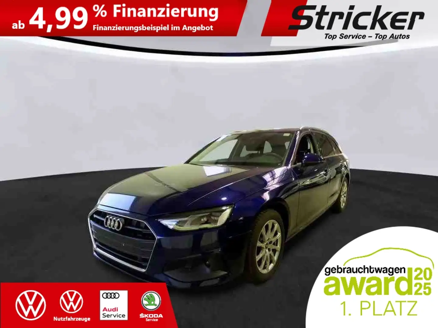 Audi A4 35TDI S-tronic 344,-ohne Anzahlung Navi AHK Kamer Blau - 1