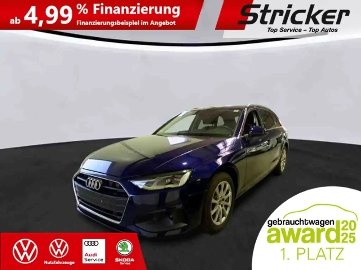 Audi A4 Avant 35TDI S-tronic 344,-ohne Anzahlung Navi AHK Blau - 1