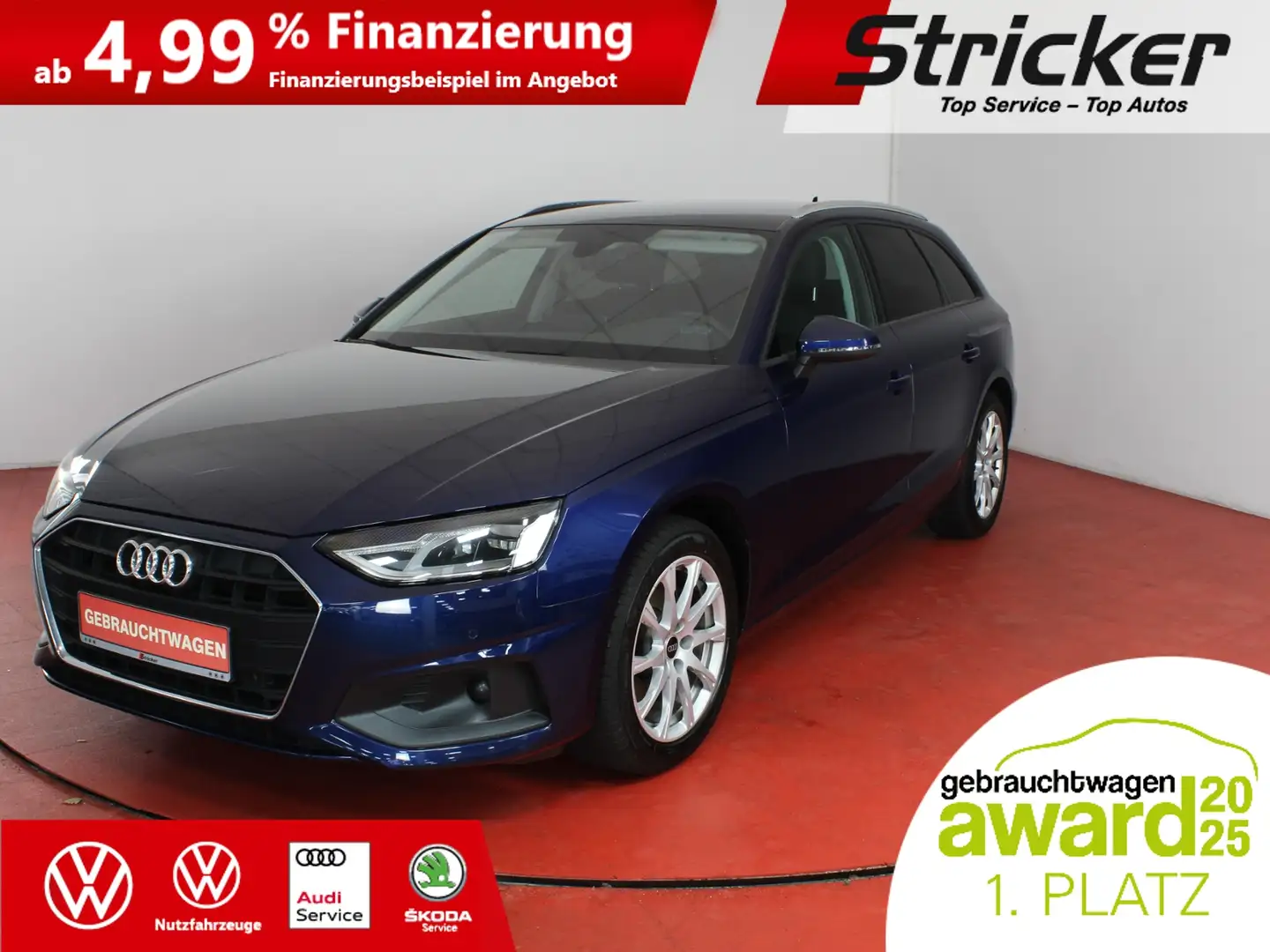 Audi A4 Avant 35TDI S-tronic 344,-ohne Anzahlung Navi AHK Blau - 1