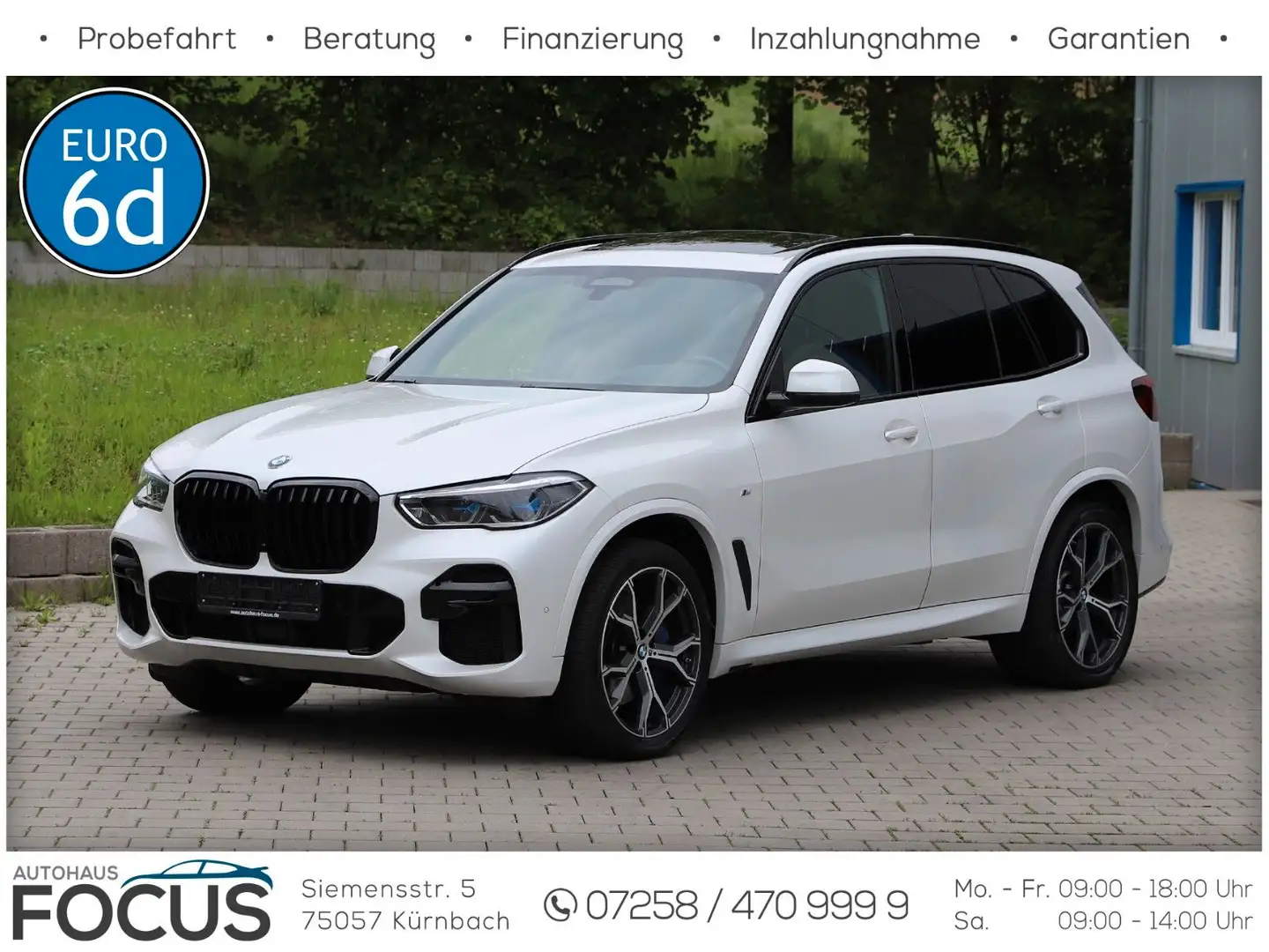 BMW X5 30d M SPORT LASER ACC LUFT PANO AHK HUD STDHZ Weiß - 1