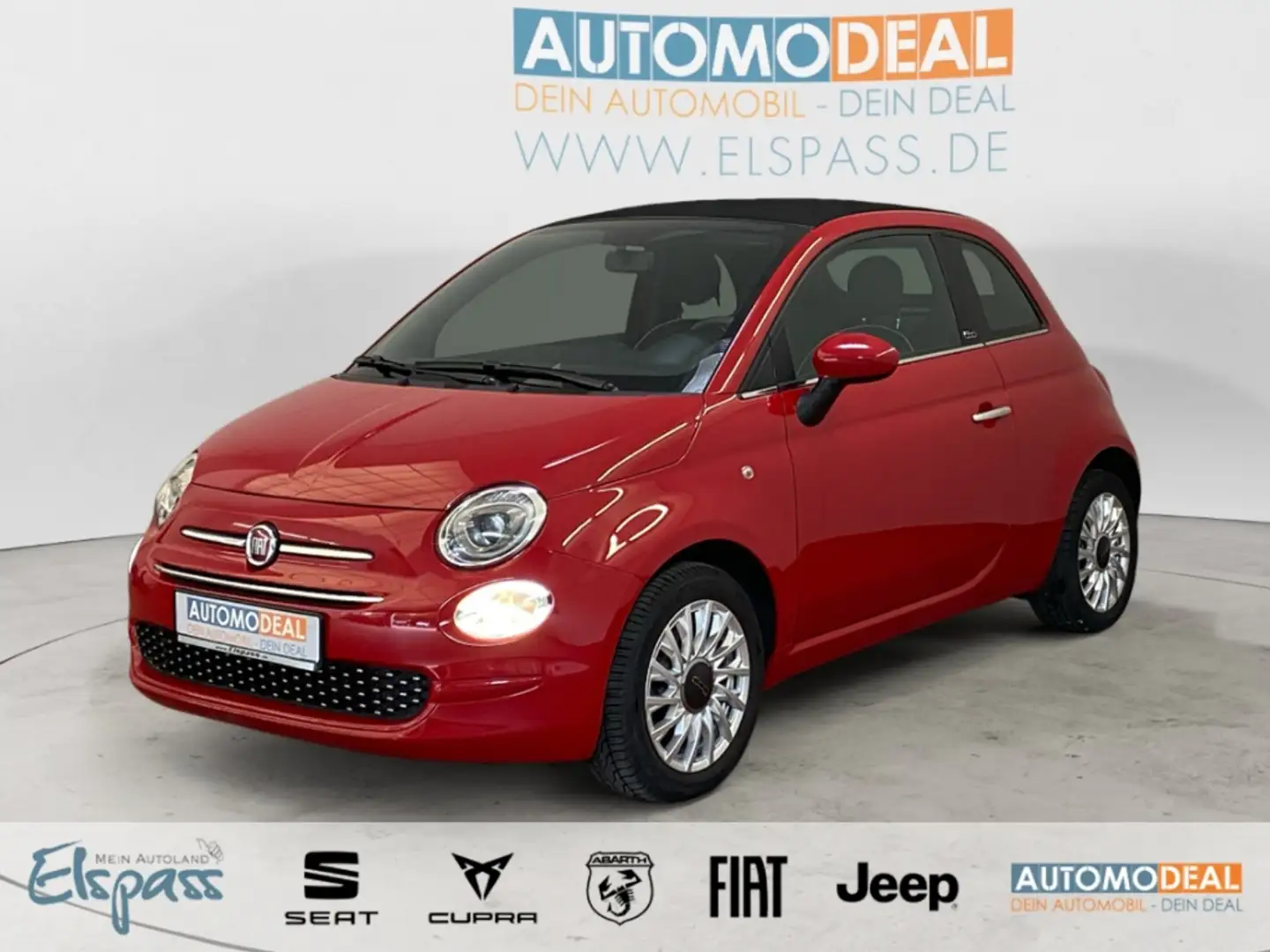 Fiat 500C Lounge ALLWETTER PANODACH TEMPOMAT APPLE/ANDROID A Rot - 1