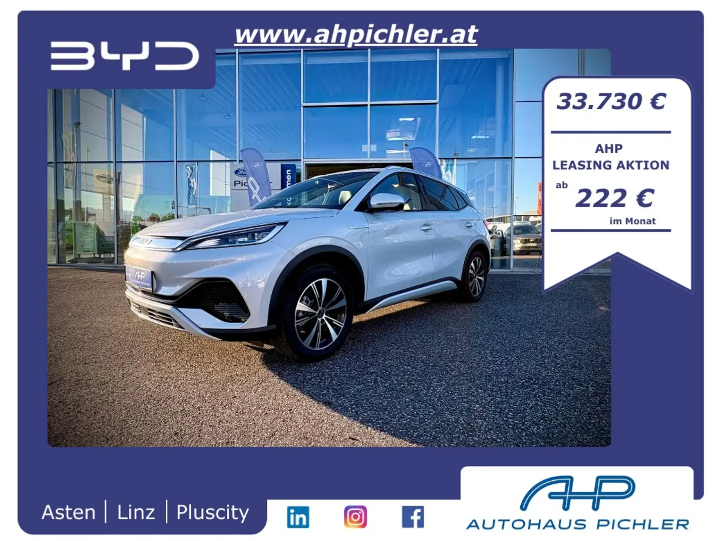 BYD Atto 3 Comfort MY2025 60,5 kWh 204PS Aut. LEASING AKTION Weiß - 1