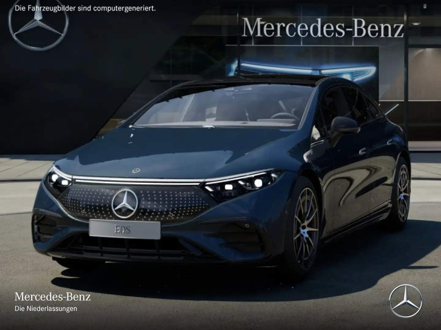 Mercedes-Benz EQS 450 AMG Burmester 3D Fahrass 360° Airmat Pano Blau - 2