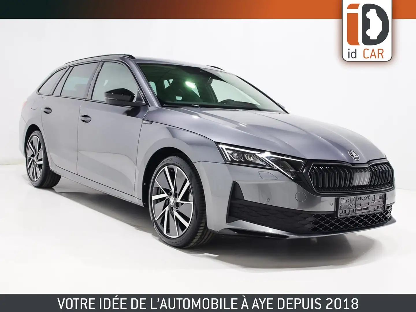 Skoda Octavia COMBI 2.0 TDI DSG SPORTLINE SEMI CUIR LED GPS JA18 Grijs - 1