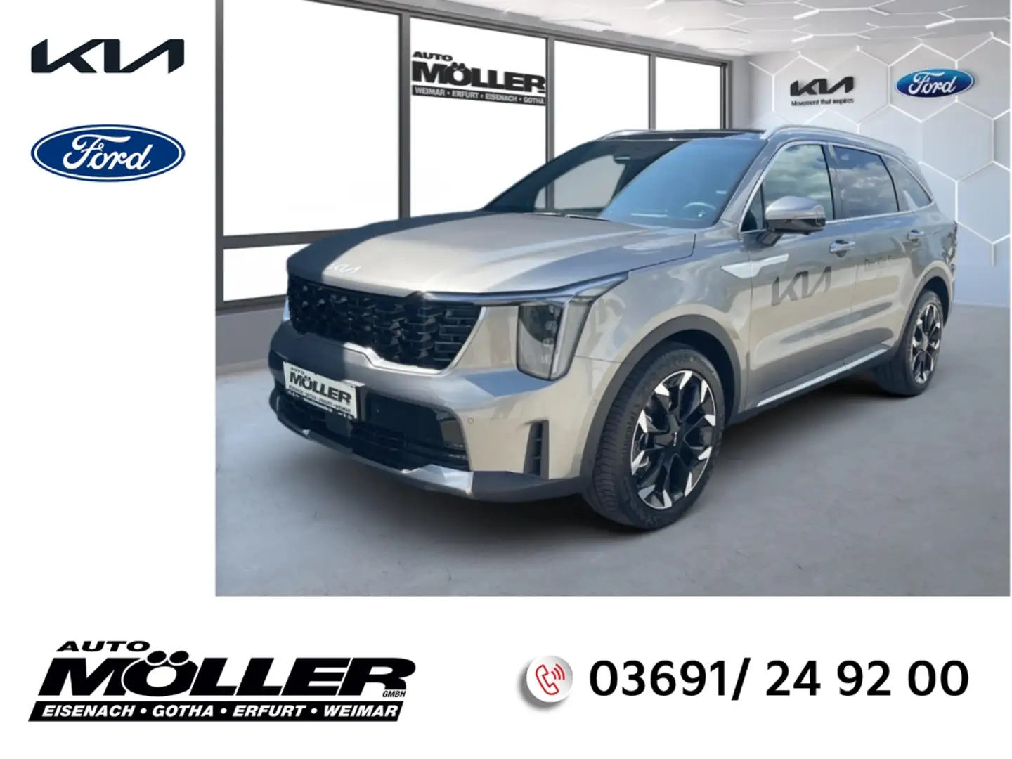 Kia Sorento 2.2D AWD DCT8 Platinum+Panorama+6 Sitzer+NAVI+360° Gris - 1