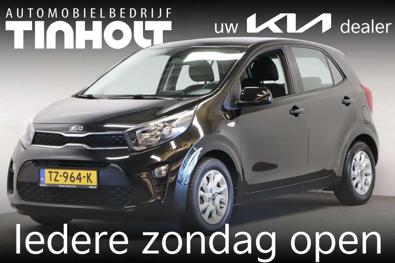 Kia Picanto 1.0 CVVT ComfortPlusLine Navigator Zwart - 1