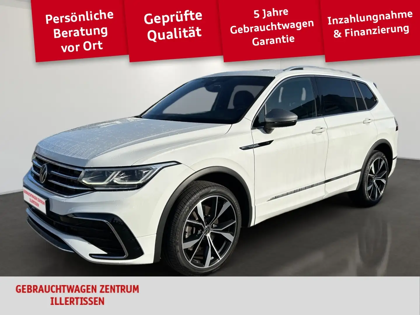 Volkswagen Tiguan Allspace 2.0 TDI 4M R-Line *AHK*PANO*MATRIX*PDC* Weiß - 1