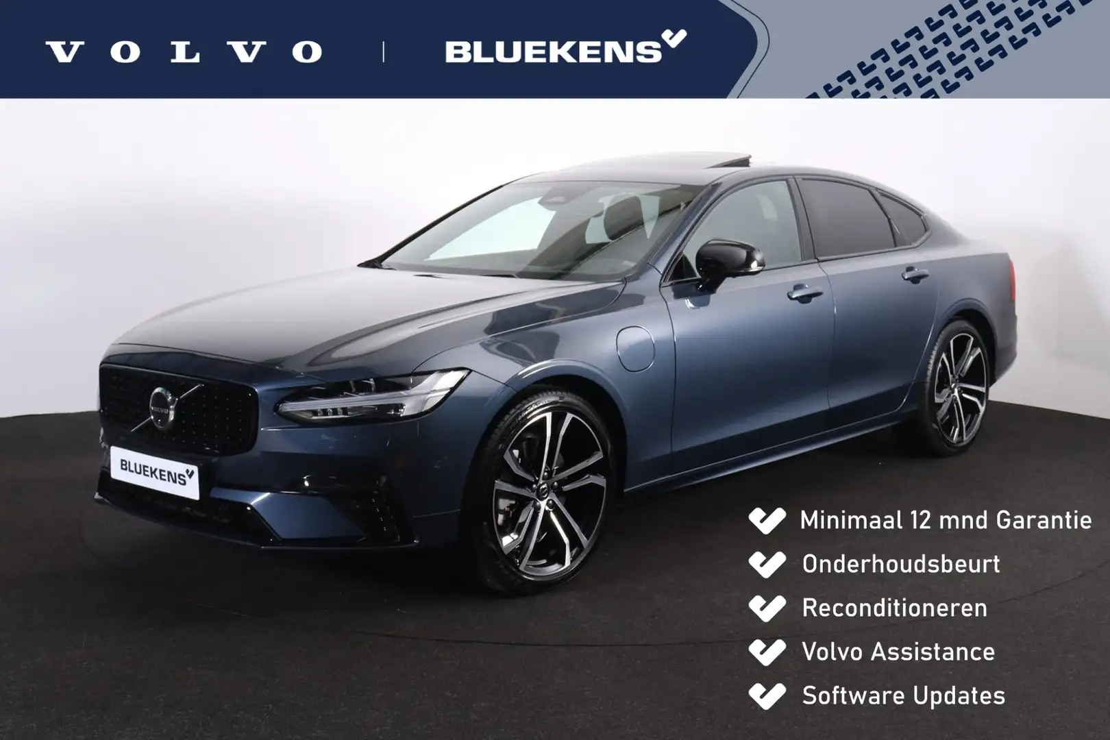 Volvo S90 T8 AWD Ultimate Dark - LONG RANGE - Luchtvering - Blauw - 1