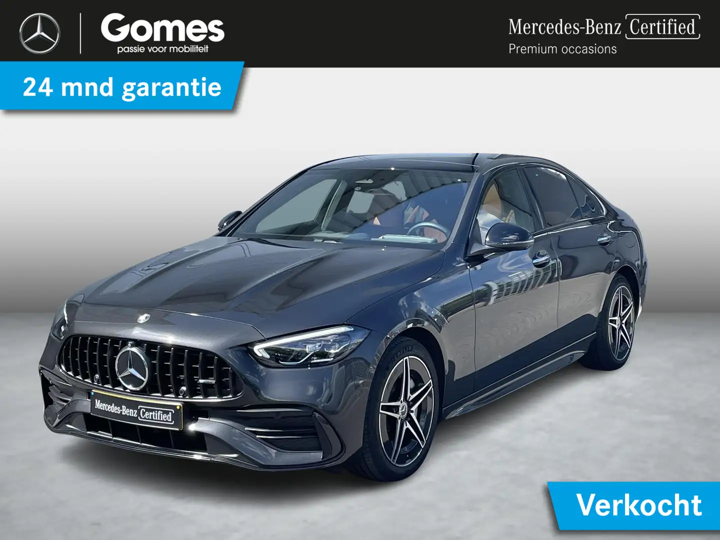 Mercedes-Benz C 300 e AMG Line | Trekhaak | Panoramadak | Grijs - 1