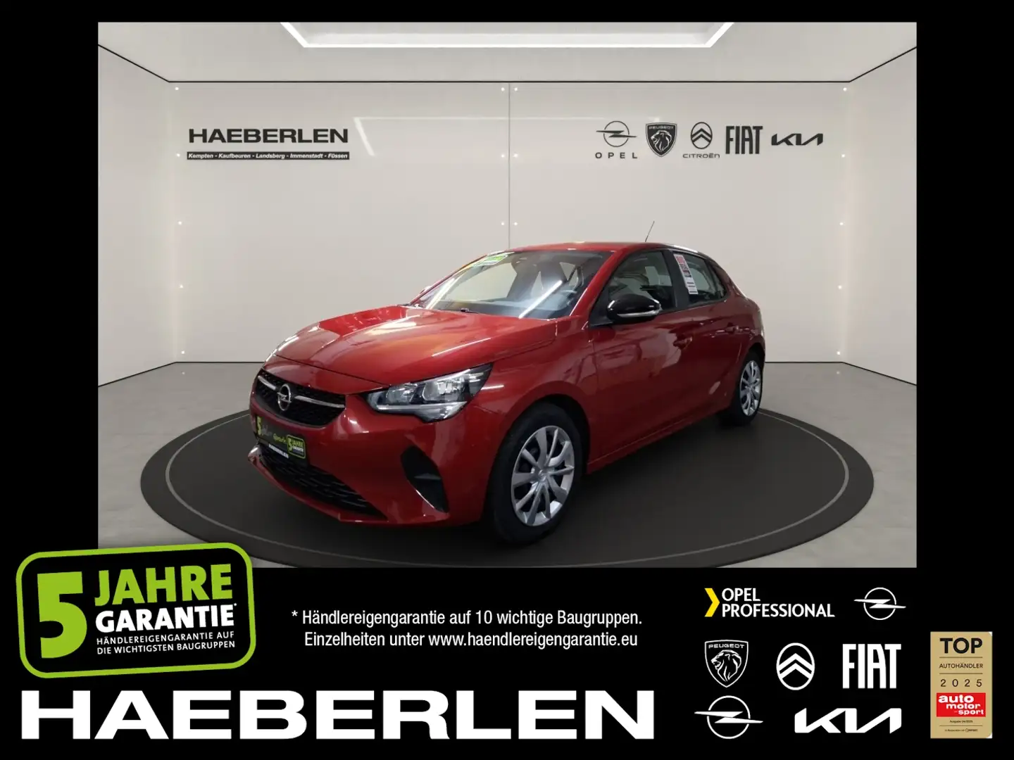 Opel Corsa F 1.2 Turbo Edition SHZ+PDC+SpurH Rot - 1