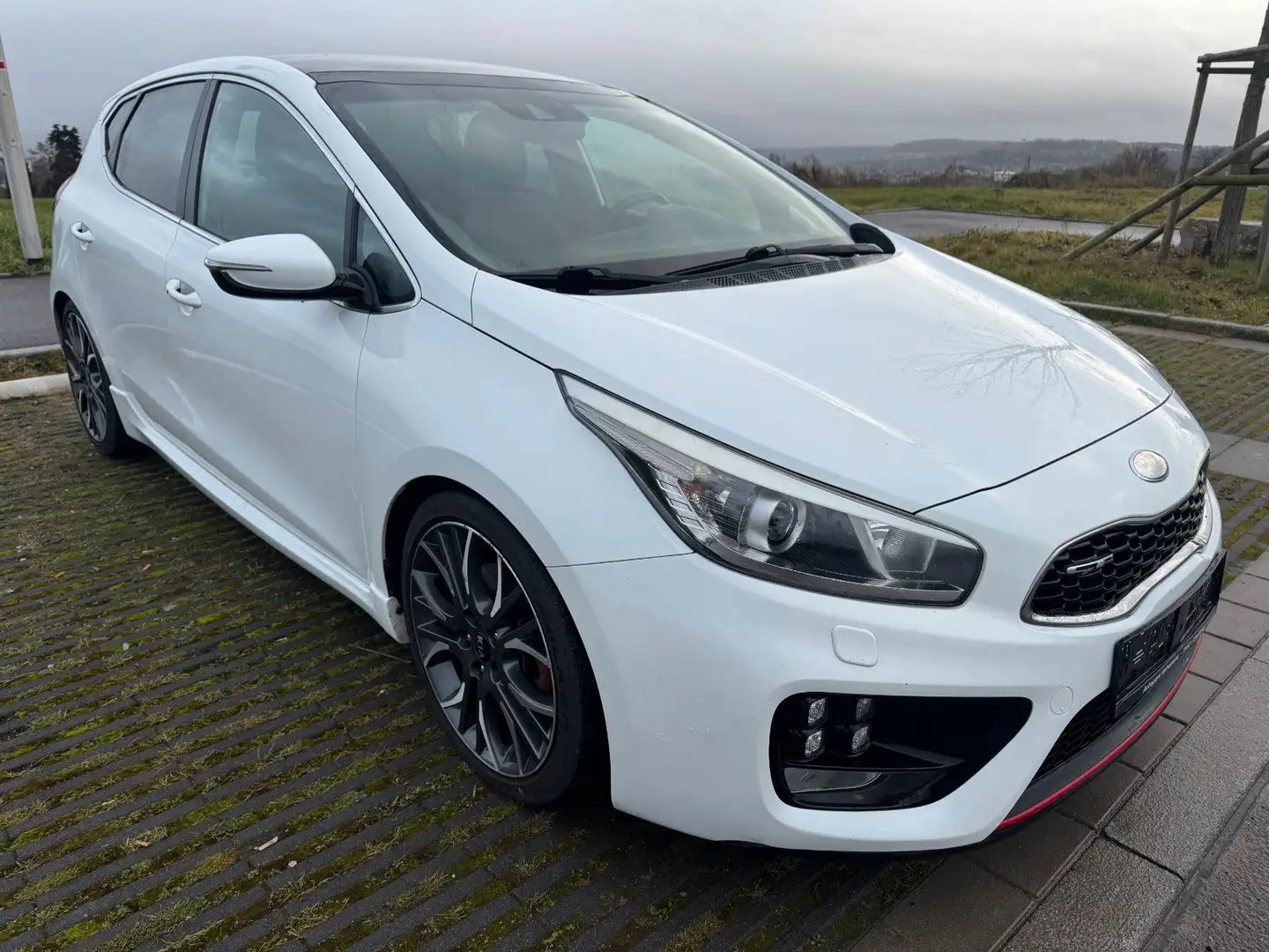 Kia Ceed / cee'd 1.6 T-GDI GT-Track *NAVI*XENON*PANO*RFK*8-fach* Blanc - 1