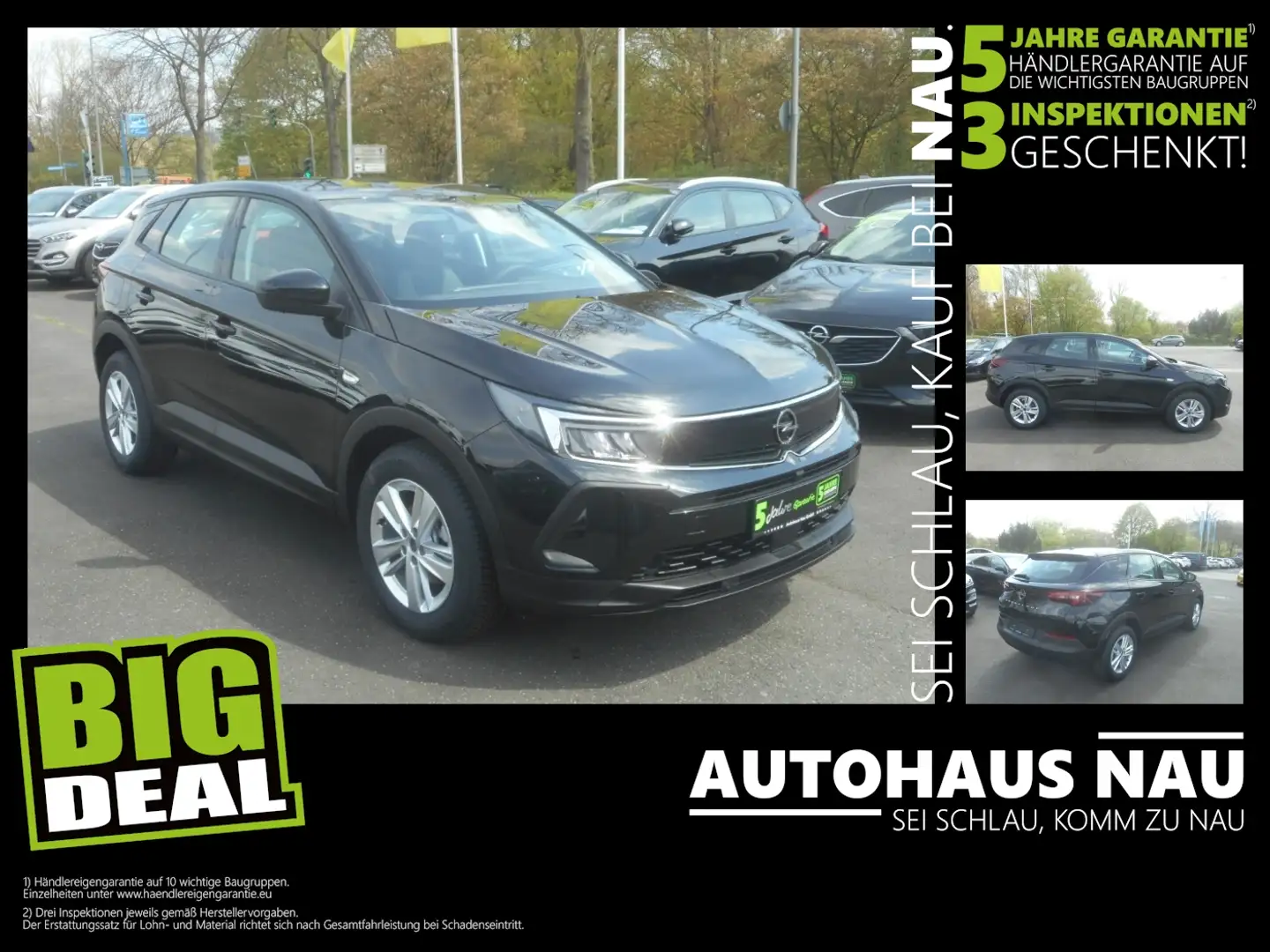 Opel Grandland 1.2 Turbo Enjoy inkl. BigDeal & Inspektionspaket Černá - 1