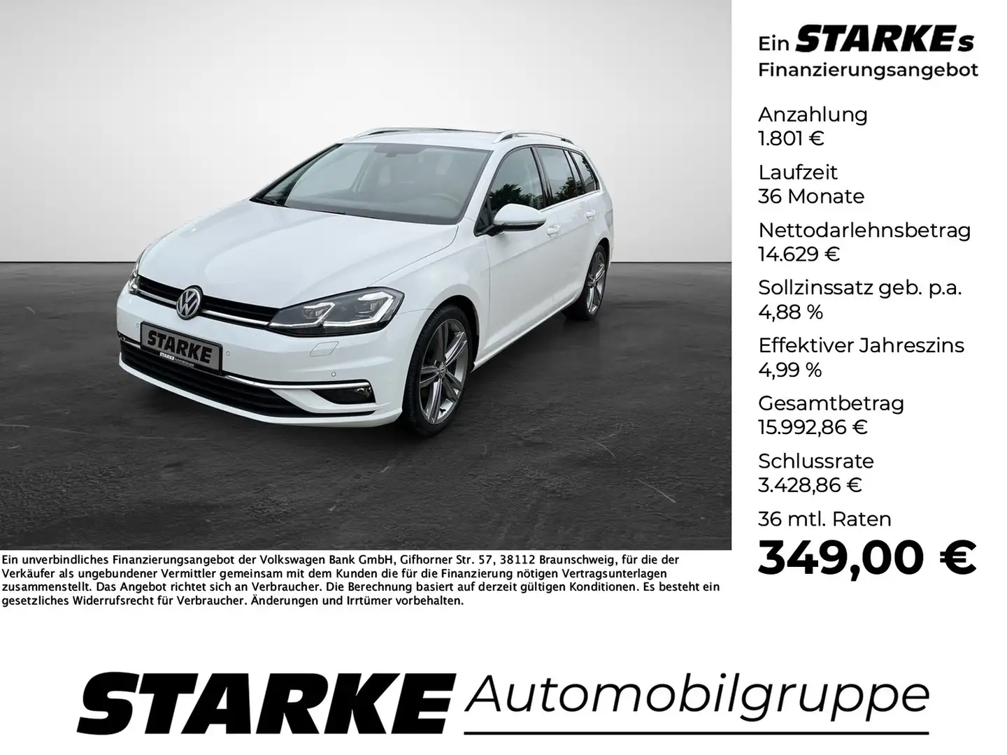 Volkswagen Golf Variant 1.5 TSI DSG Highline Wit - 1