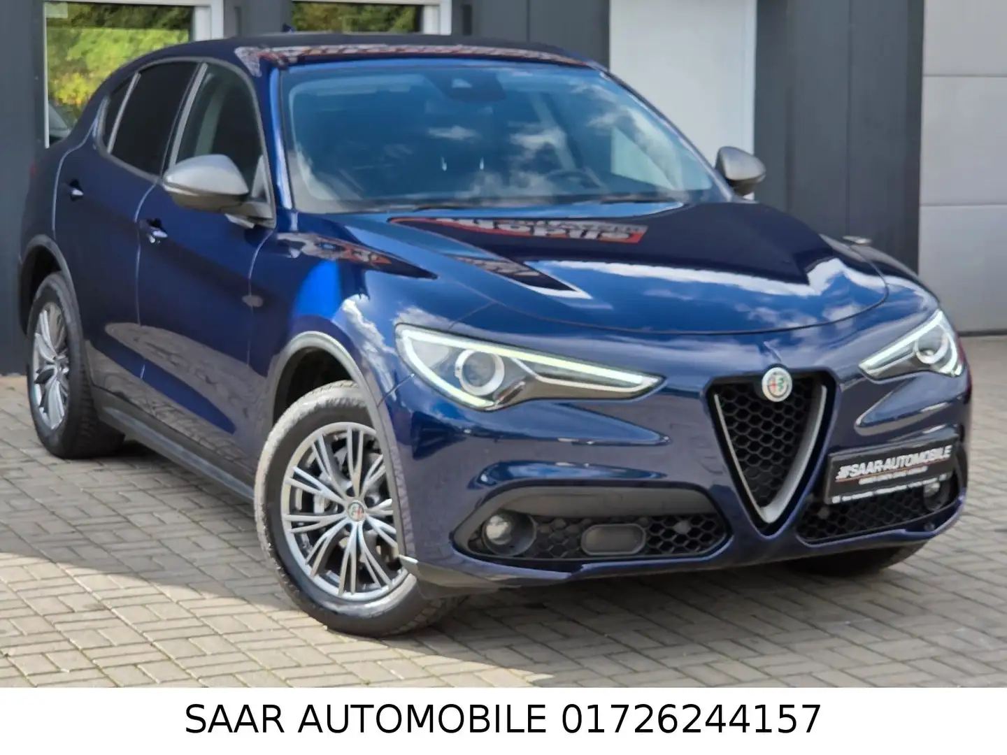 Alfa Romeo Stelvio Super Q4/LEDER/NAVI/EURO6 Bleu - 1
