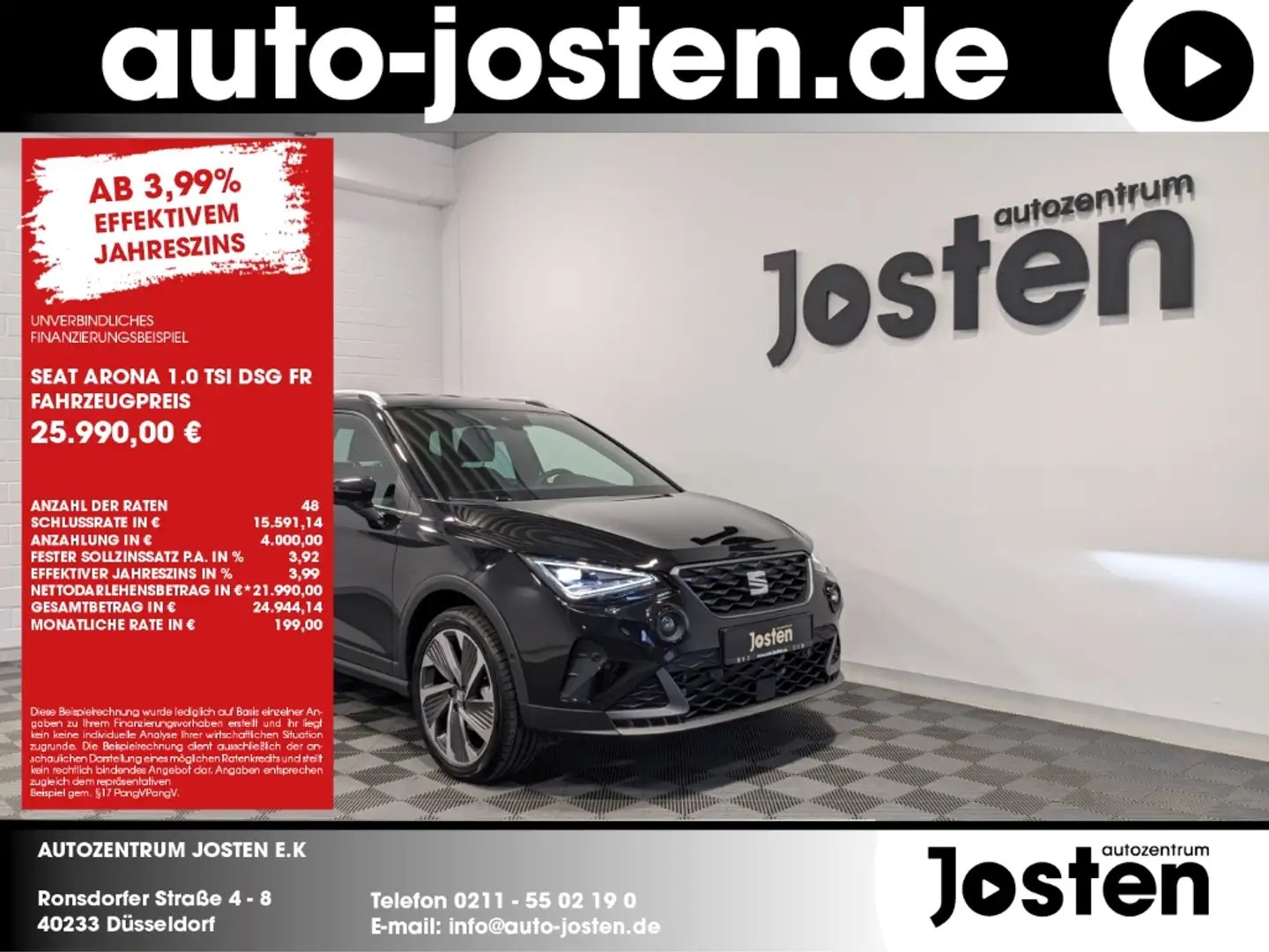SEAT Arona 1.0 TSI DSG FR Voll-LED INFOTAIN 18 Zoll Schwarz - 1