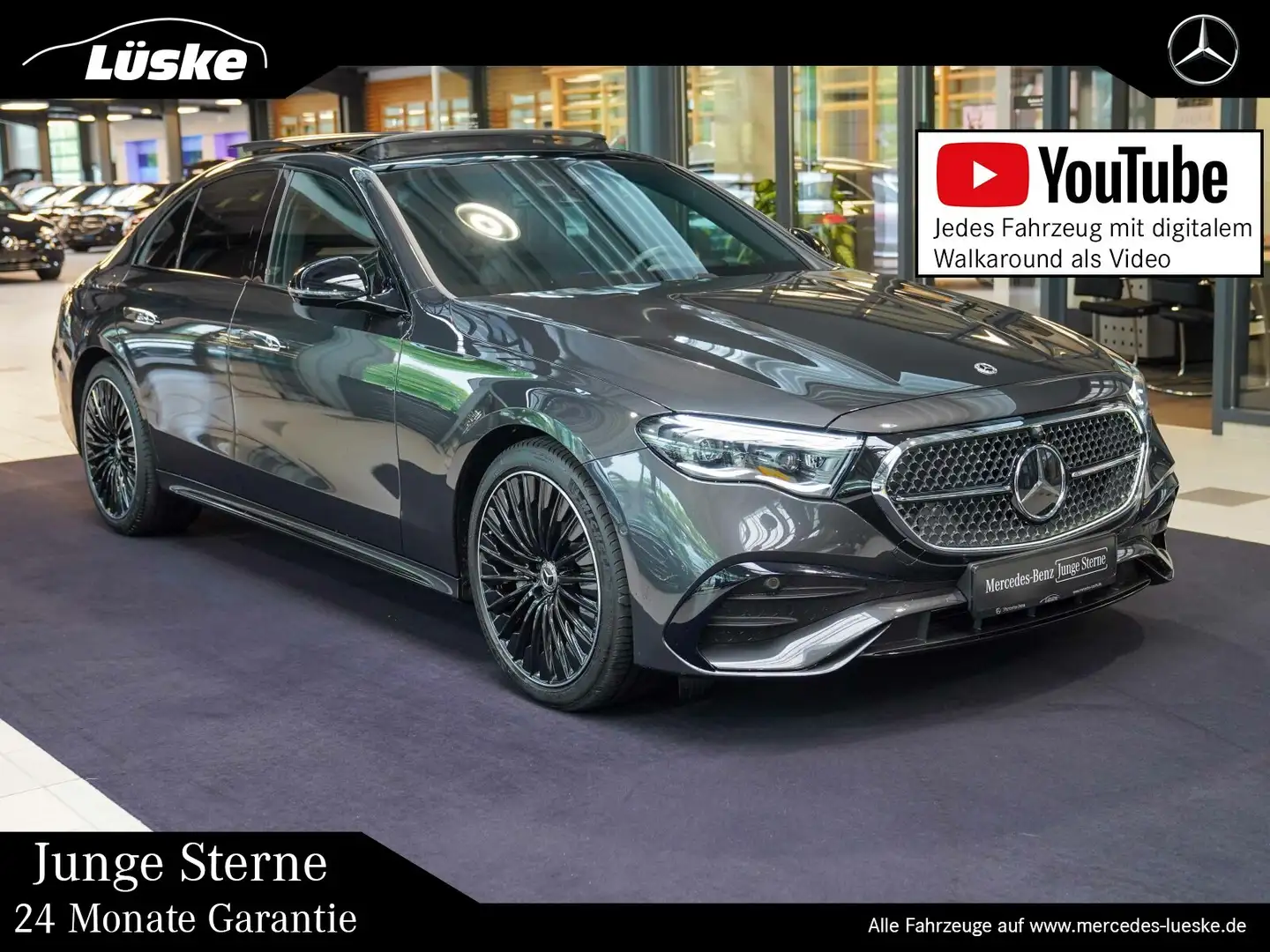 Mercedes-Benz E 450 E 450 d 4M AMG Line Night Nappa Superscreen 20" Grijs - 1