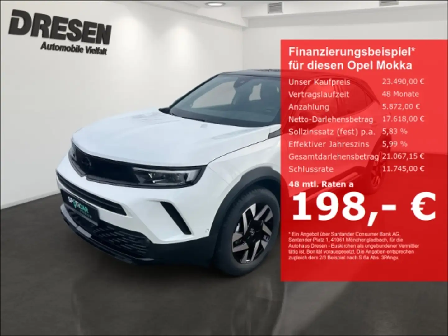 Opel Mokka 1.2 Turbo GS Line Navi/Sitzheizung/Voll-LED Weiß - 1
