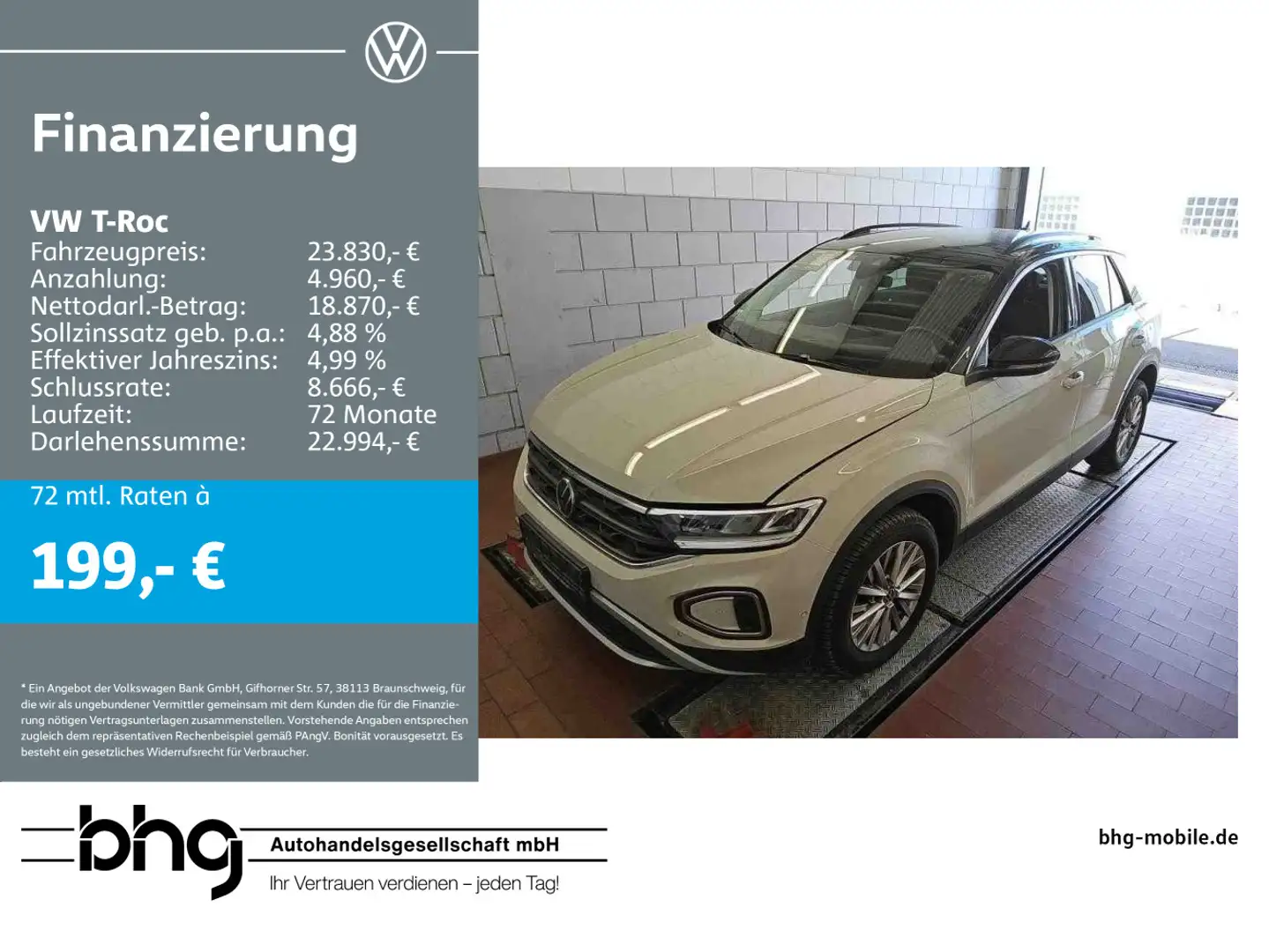 Volkswagen T-Roc 2.0TDI DSG Life Navi connect Komfort Winte Grau - 1