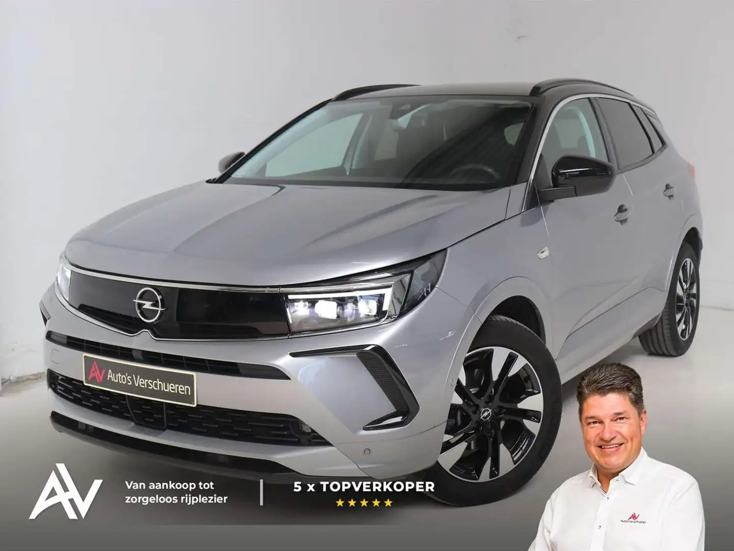 Opel Grandland 1.2 Turbo Elegance ** Zetelwarm/koel Navi/Car... Grijs - 1