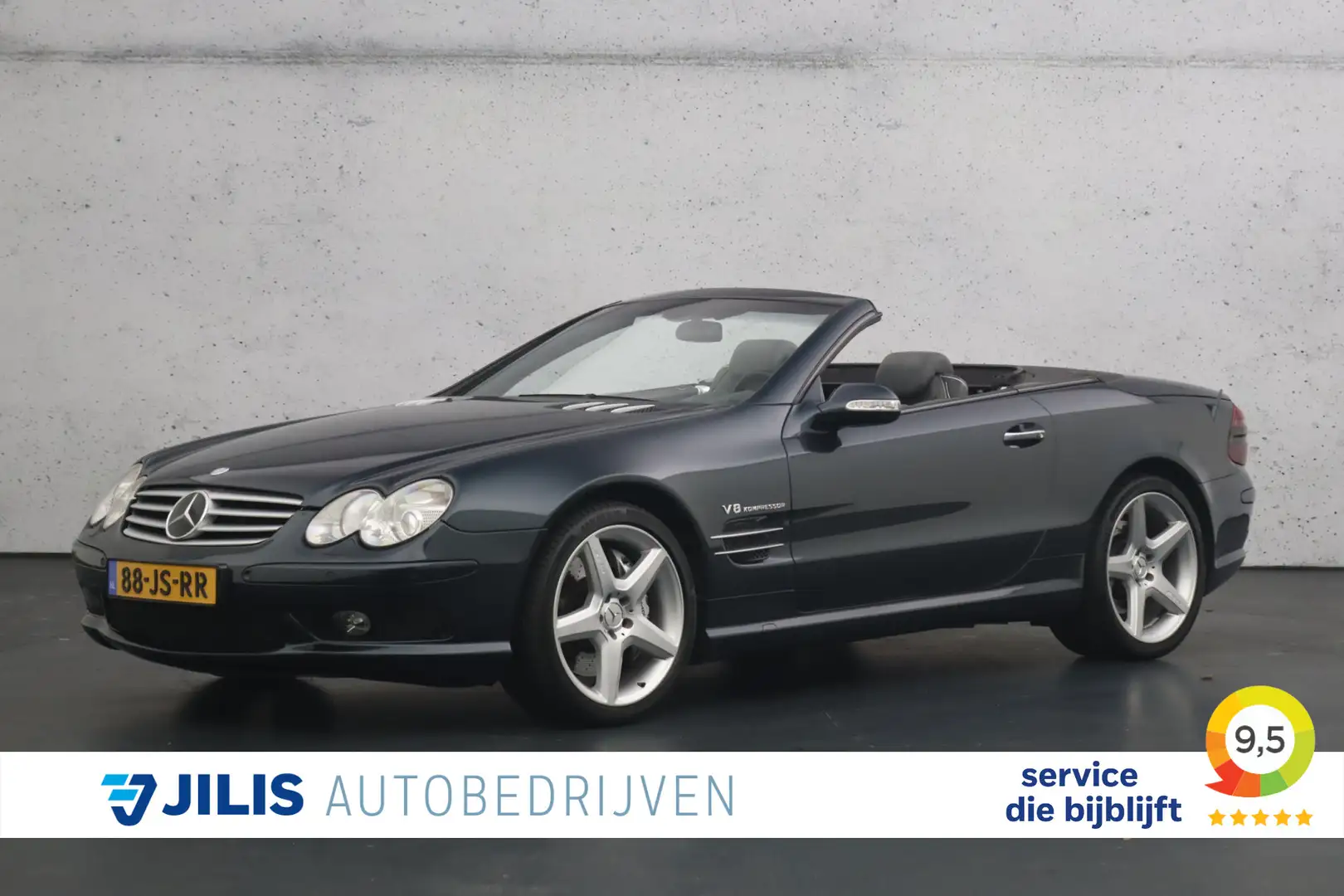 Mercedes-Benz SL 55 AMG 501PK | Cabrio | Lederen bekleding | NAP | Sporton Zwart - 1