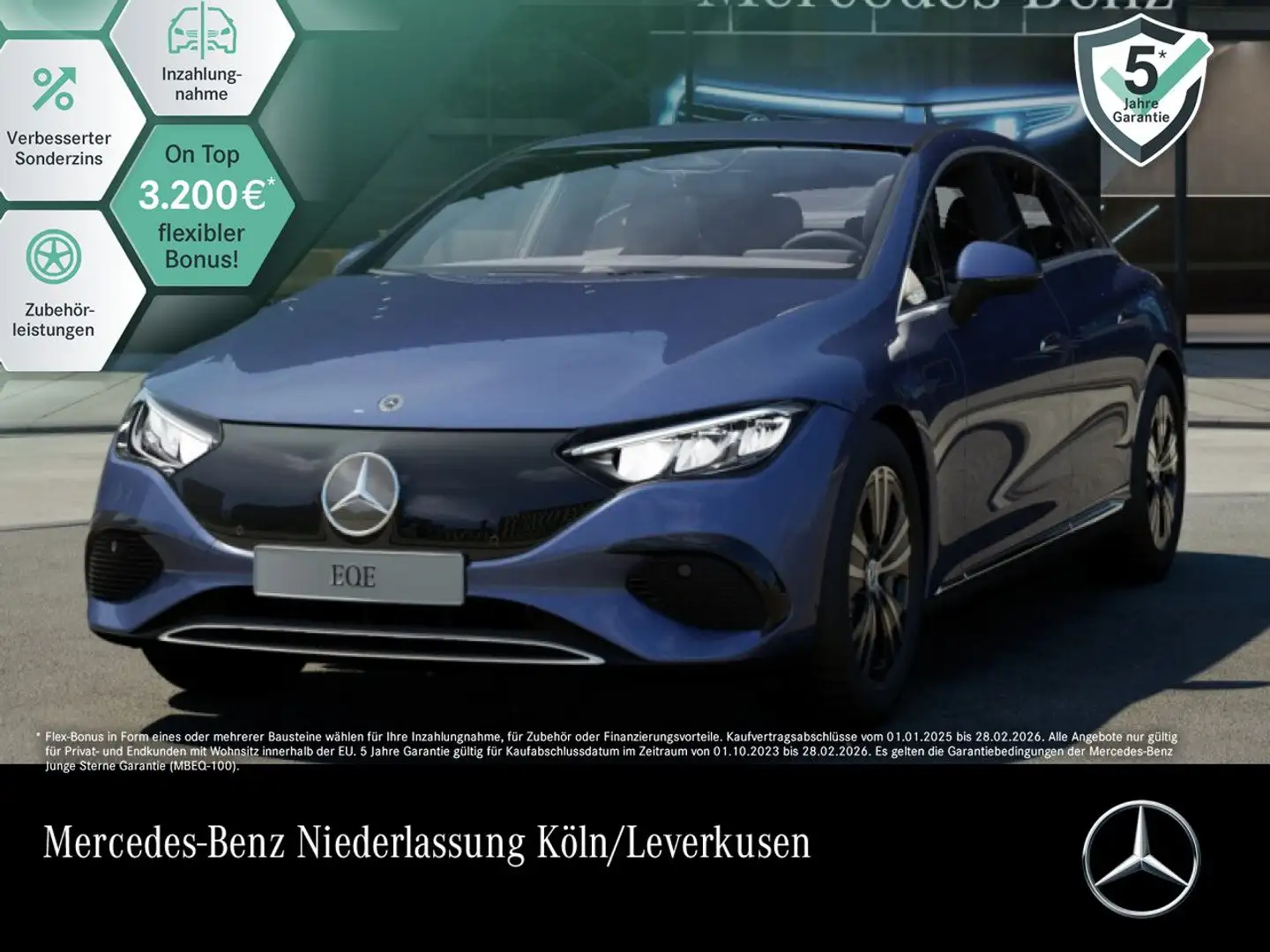 Mercedes-Benz EQE 300 Distr. LED AHK Kamera Spurhalt-Ass Memory Bleu - 1