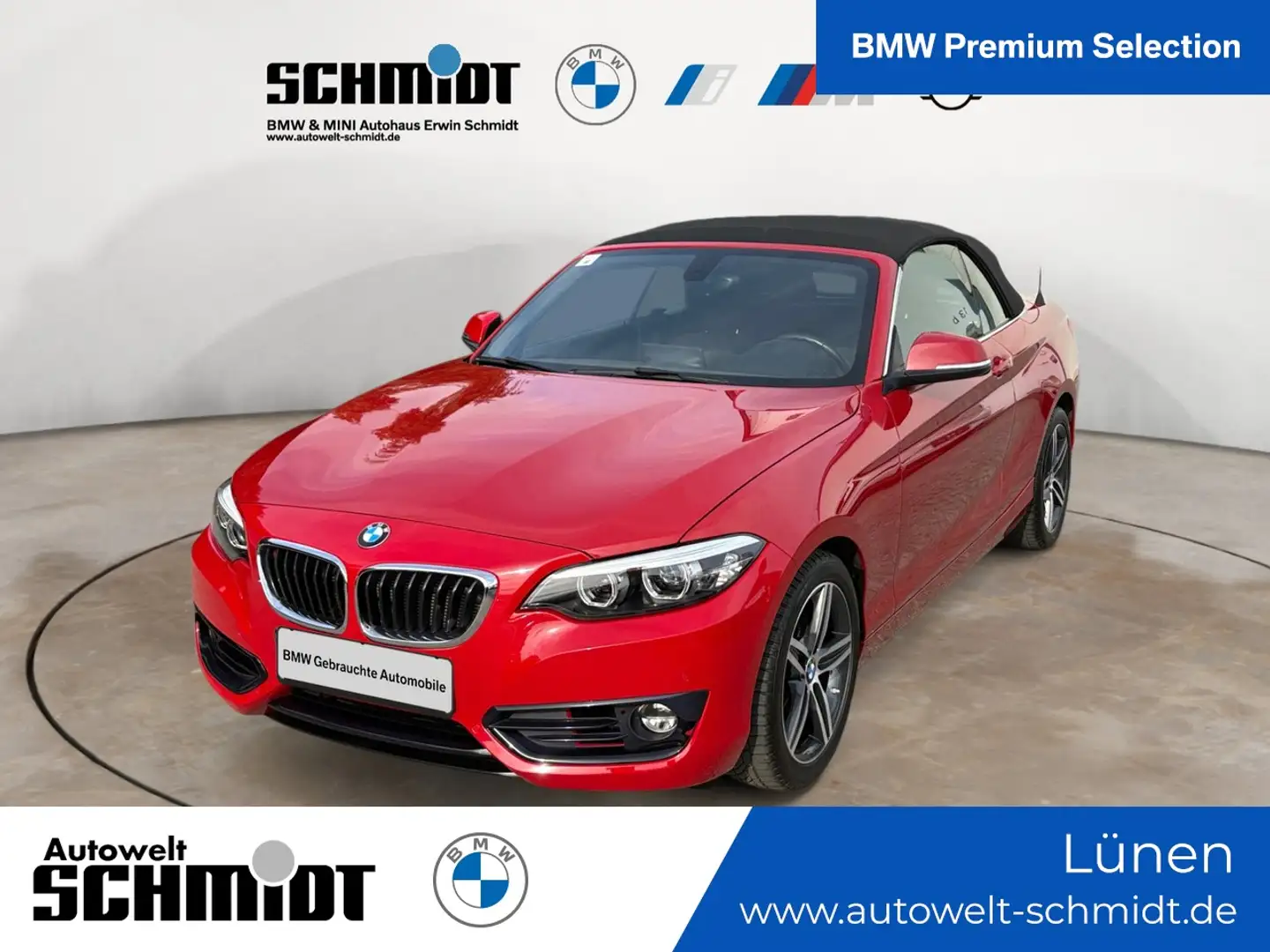 BMW 218 i Cabrio Sport Line + 2Jahre-BPS.-GARANTIE Rot - 1