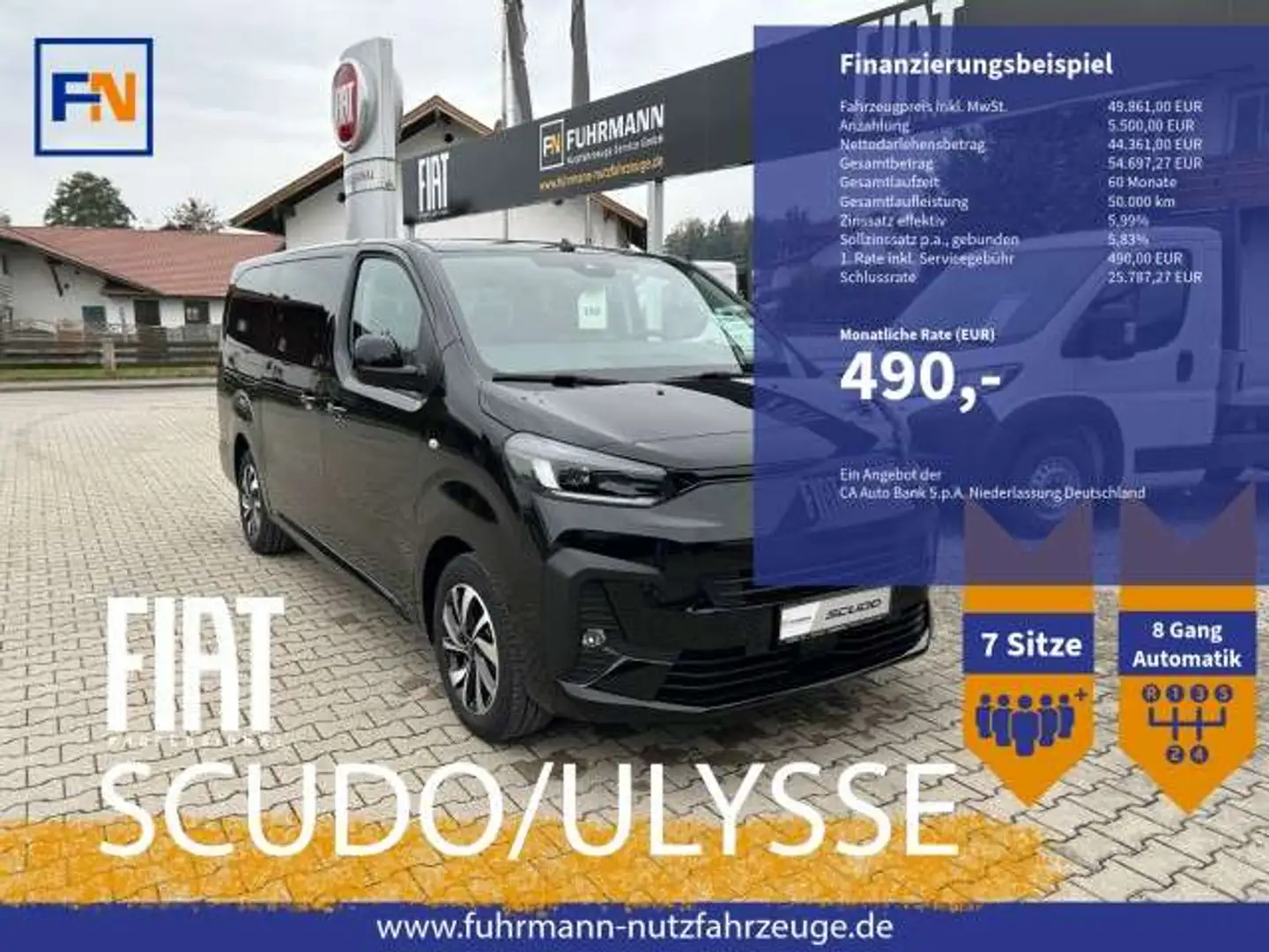 Fiat Ulysse KOMBI TOP L3 180AT Noir - 1
