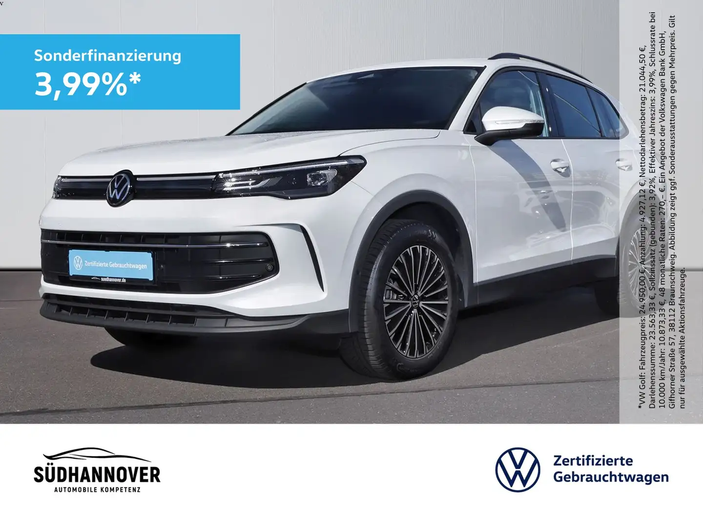 Volkswagen Tiguan Life 2.0 TDI DSG PANO+AHK+NAVI+LED+SHZ Weiß - 1