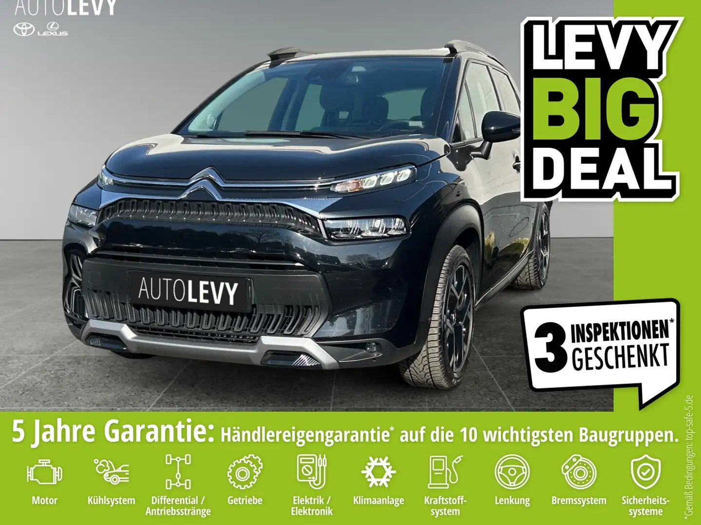 Citroen C3 Aircross 1.2 PureTech 130 Shine Pack +CARPLAY+ Czarny - 1