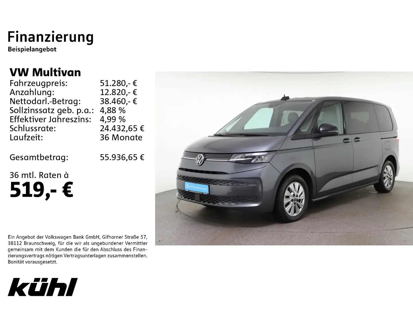 Volkswagen T7 Multivan T7 Multivan 2.0 TDI DSG Life AHK Mufti Navi Kame Grau - 2