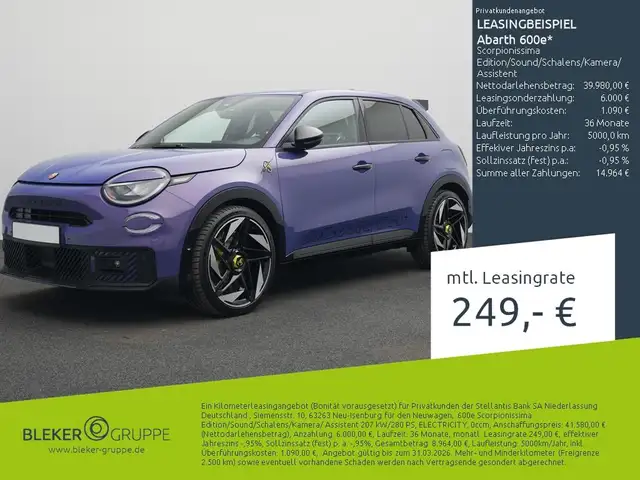 Abarth 600e Scorpionissima Edition/Sound/Schalens/Kamera/ Assi