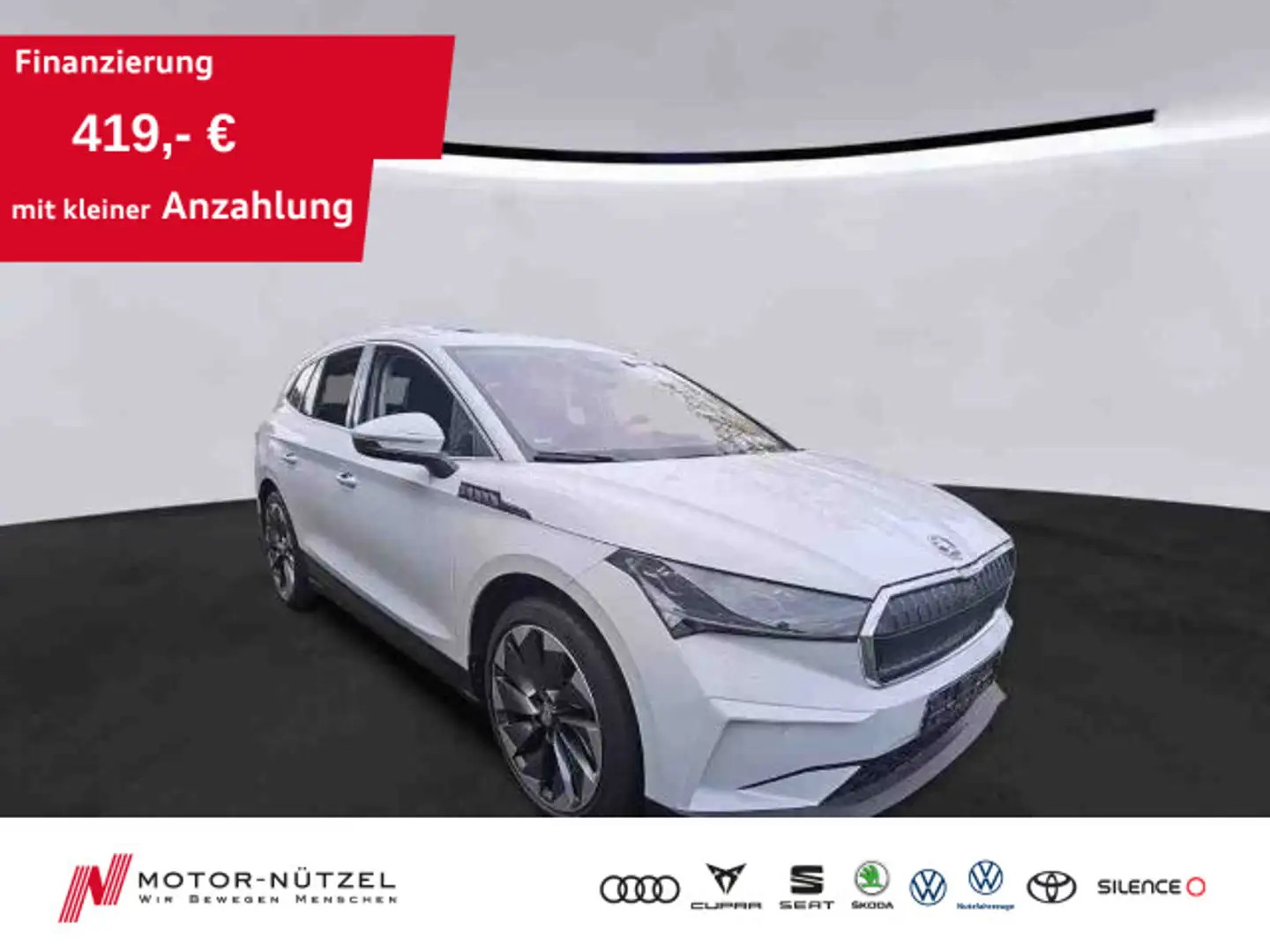 Skoda Enyaq iV 80 SUITE LEDER+MATRIX+NAVI+AHK+PANO+HuD Weiß - 1