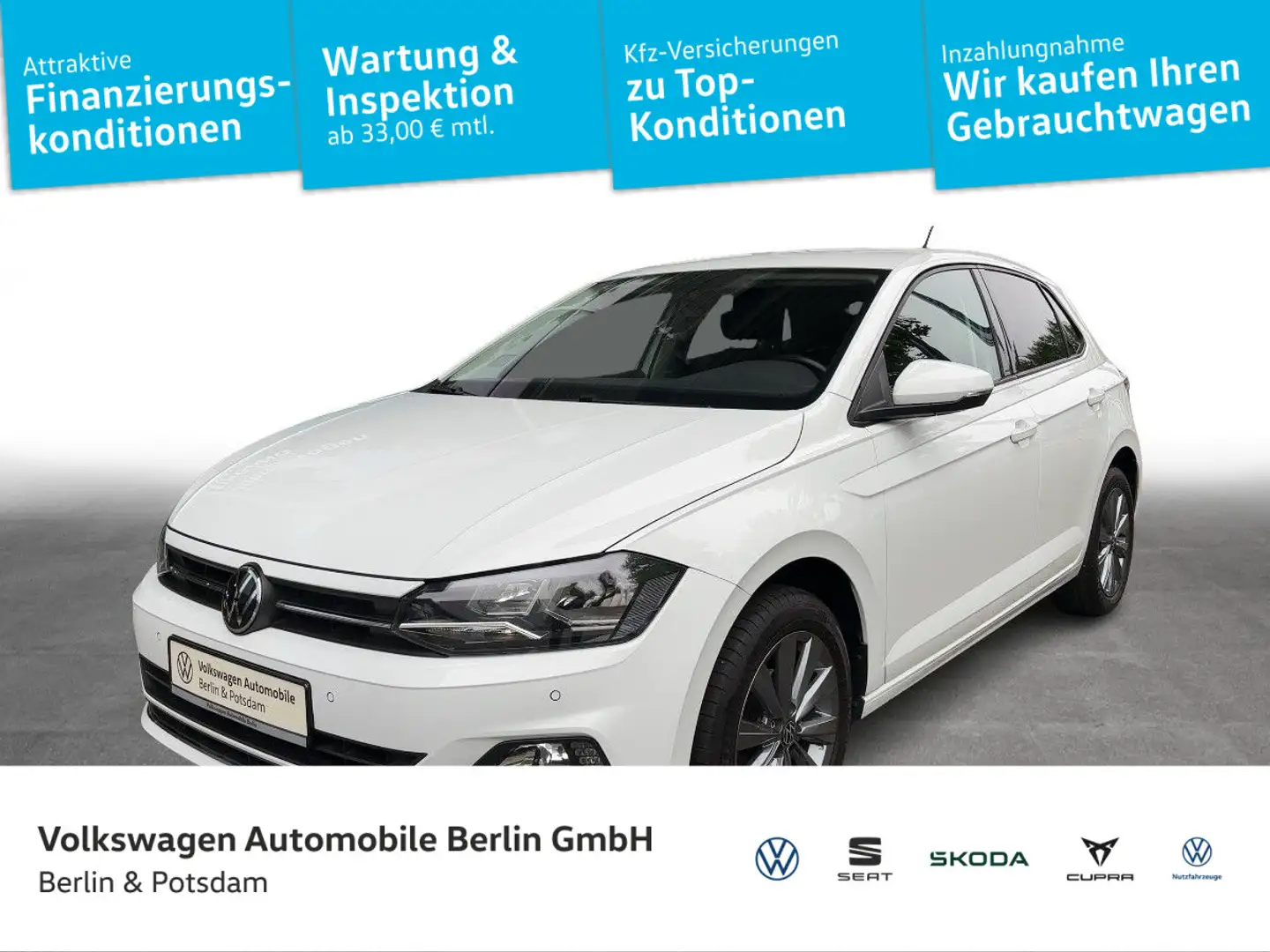 Volkswagen Polo 1.0 TSI Highline Klima Navi GRA PDC Blanc - 1